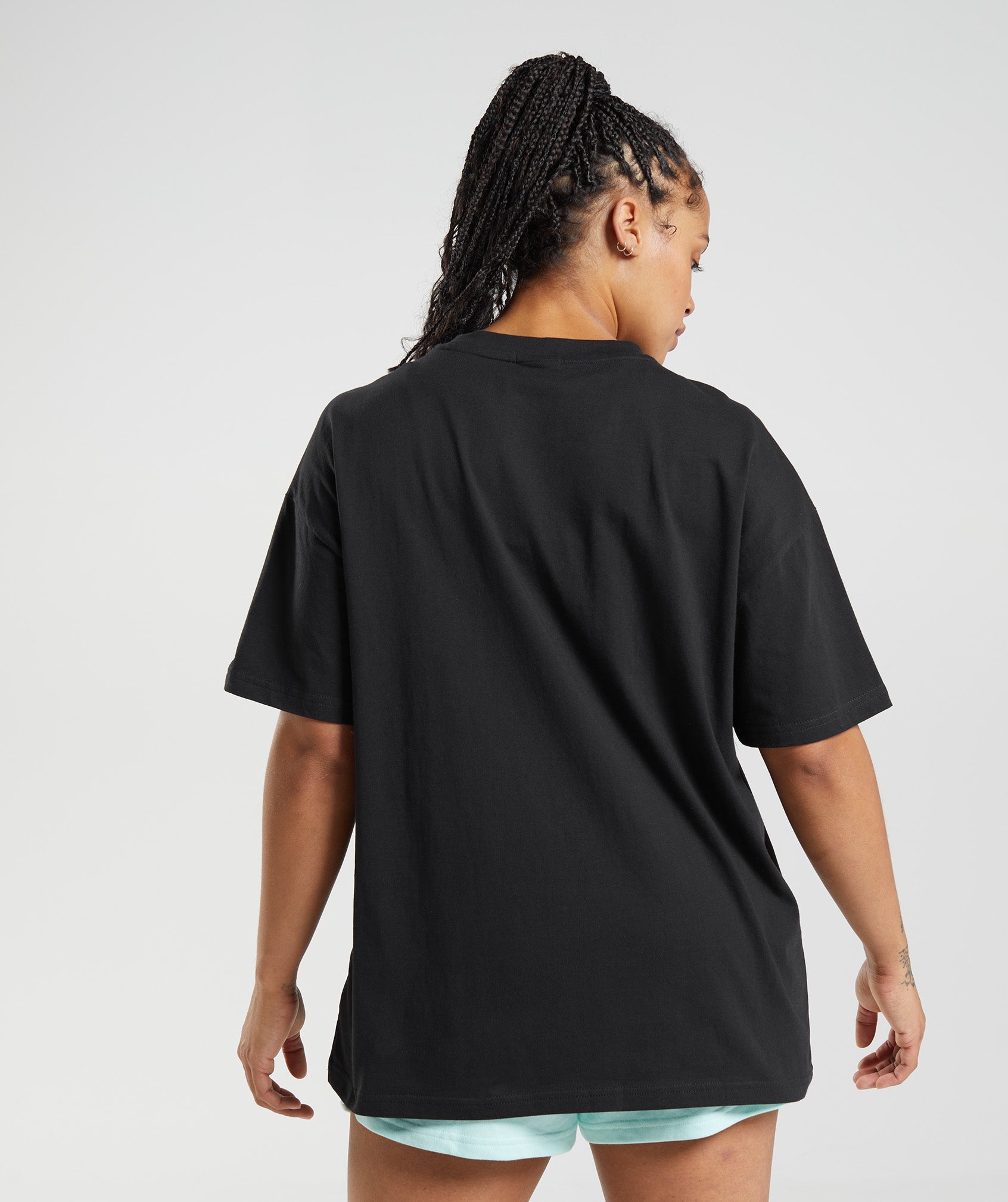 Black Women's Gymshark Legacy Oversized T Shirts | UBTGYX-879