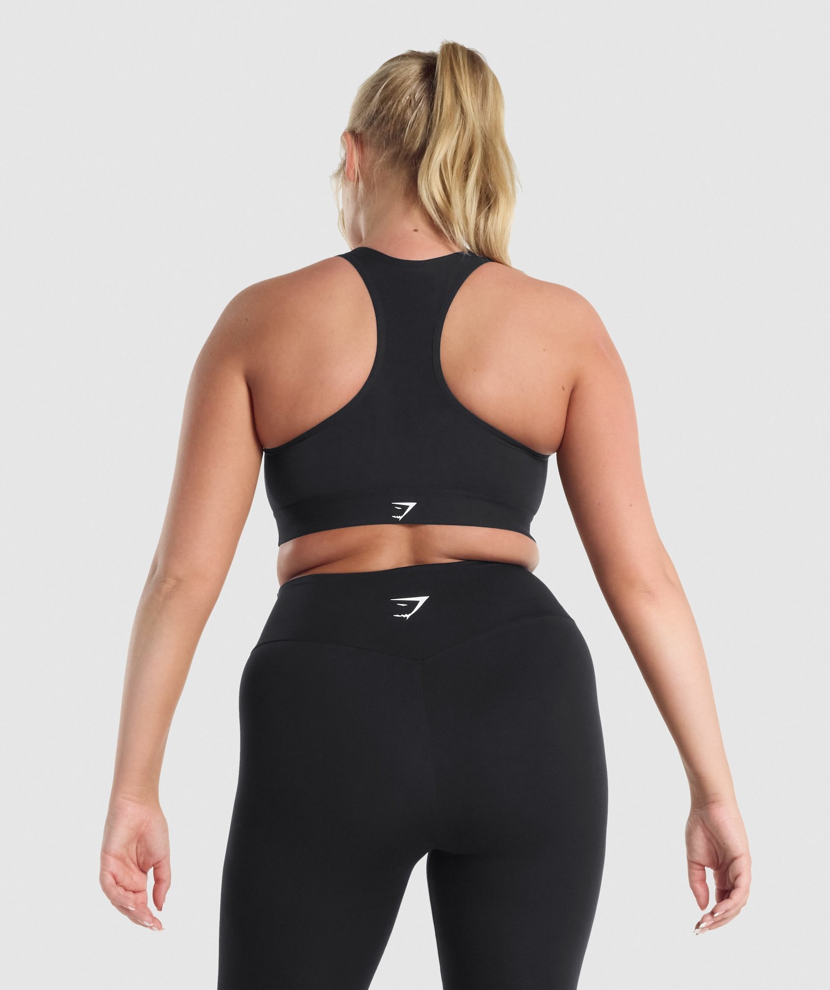 Black Women's Gymshark Lightweight High Support Sports Bra | NTAXMW-851