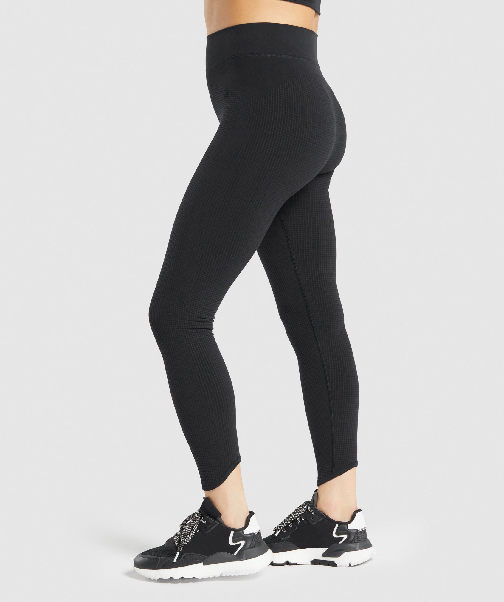 Black Women's Gymshark Pause Seamless Leggings | FEHKQU-742