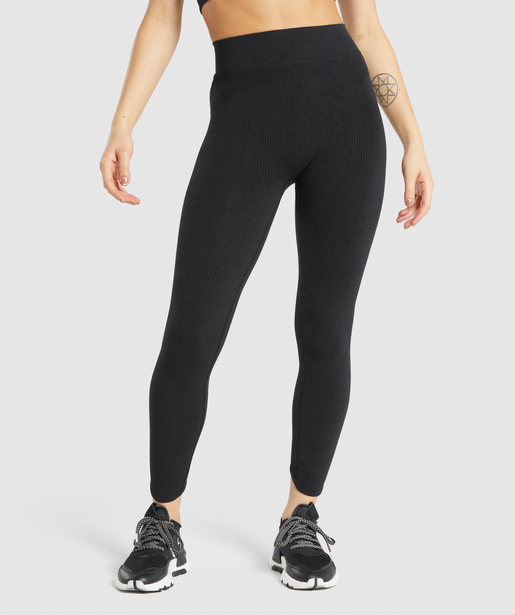 Black Women\'s Gymshark Pause Seamless Leggings | FEHKQU-742