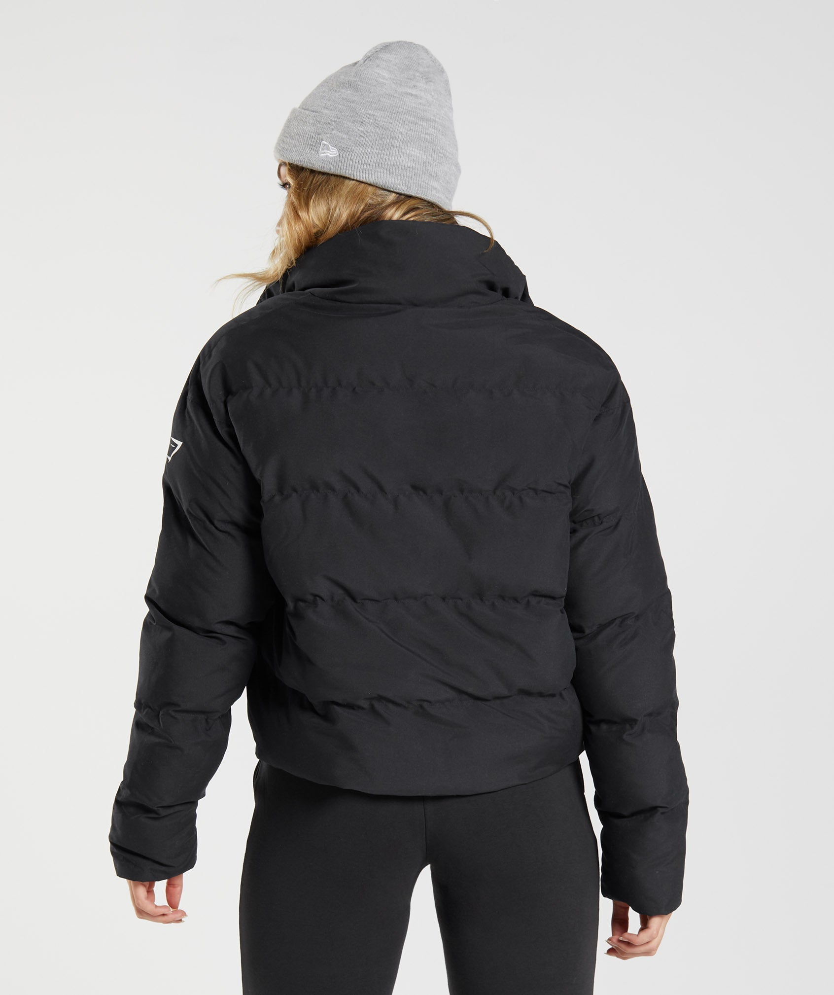 Black Women's Gymshark Puffer Jackets | SCVJQG-641