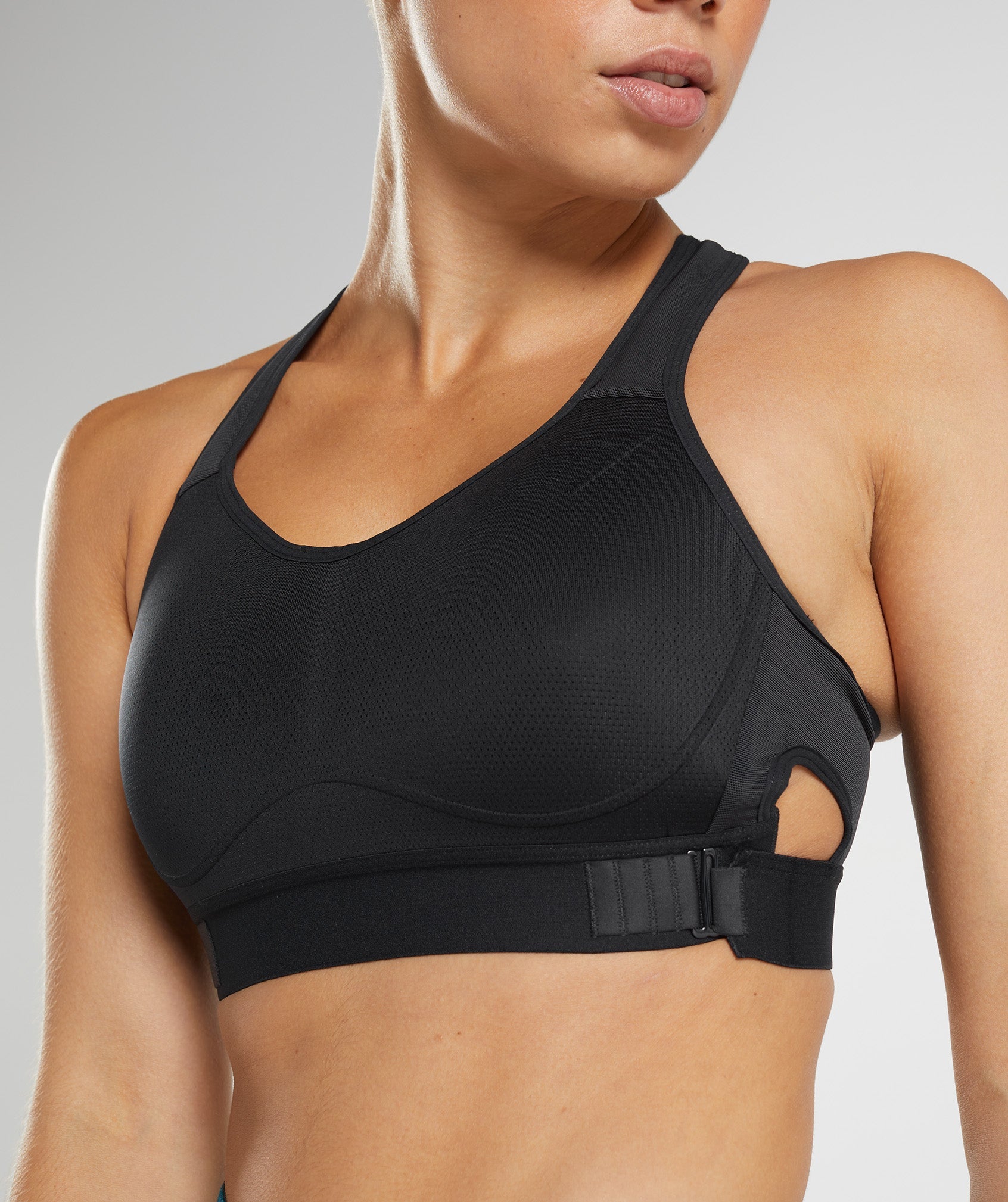 Black Women's Gymshark Racerback High Support Sports Bra | LJIERP-912