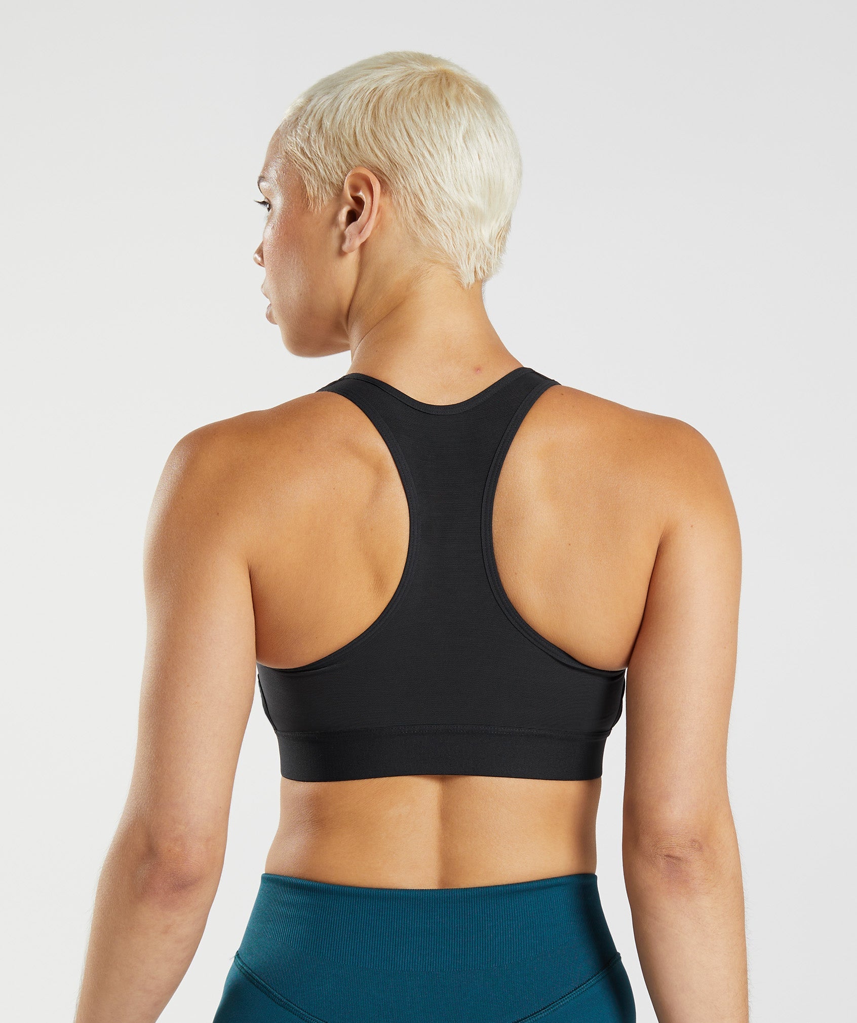 Black Women's Gymshark Racerback High Support Sports Bra | LJIERP-912