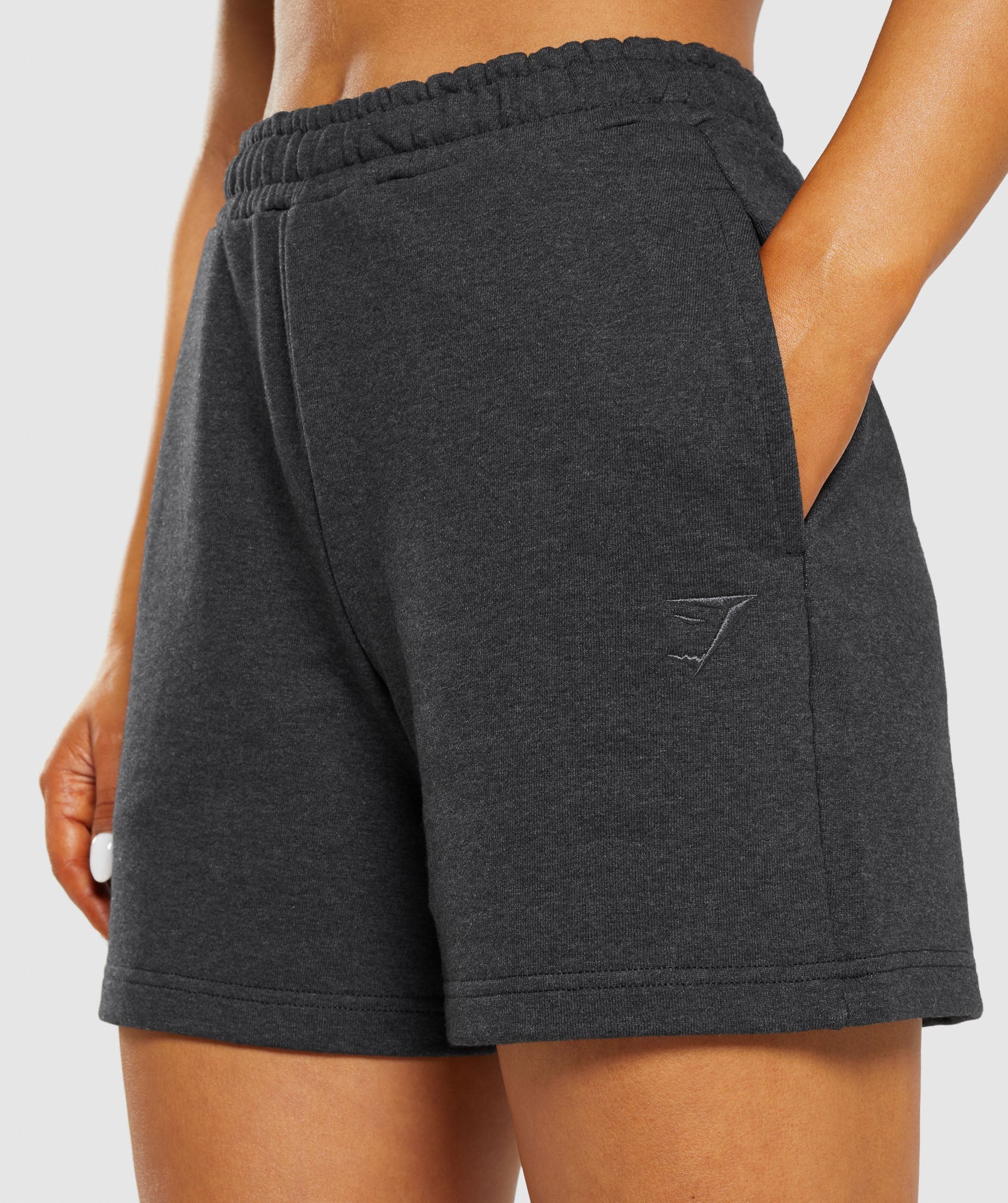 Black Women's Gymshark Rest Day Sweats Shorts | UNHXOQ-819