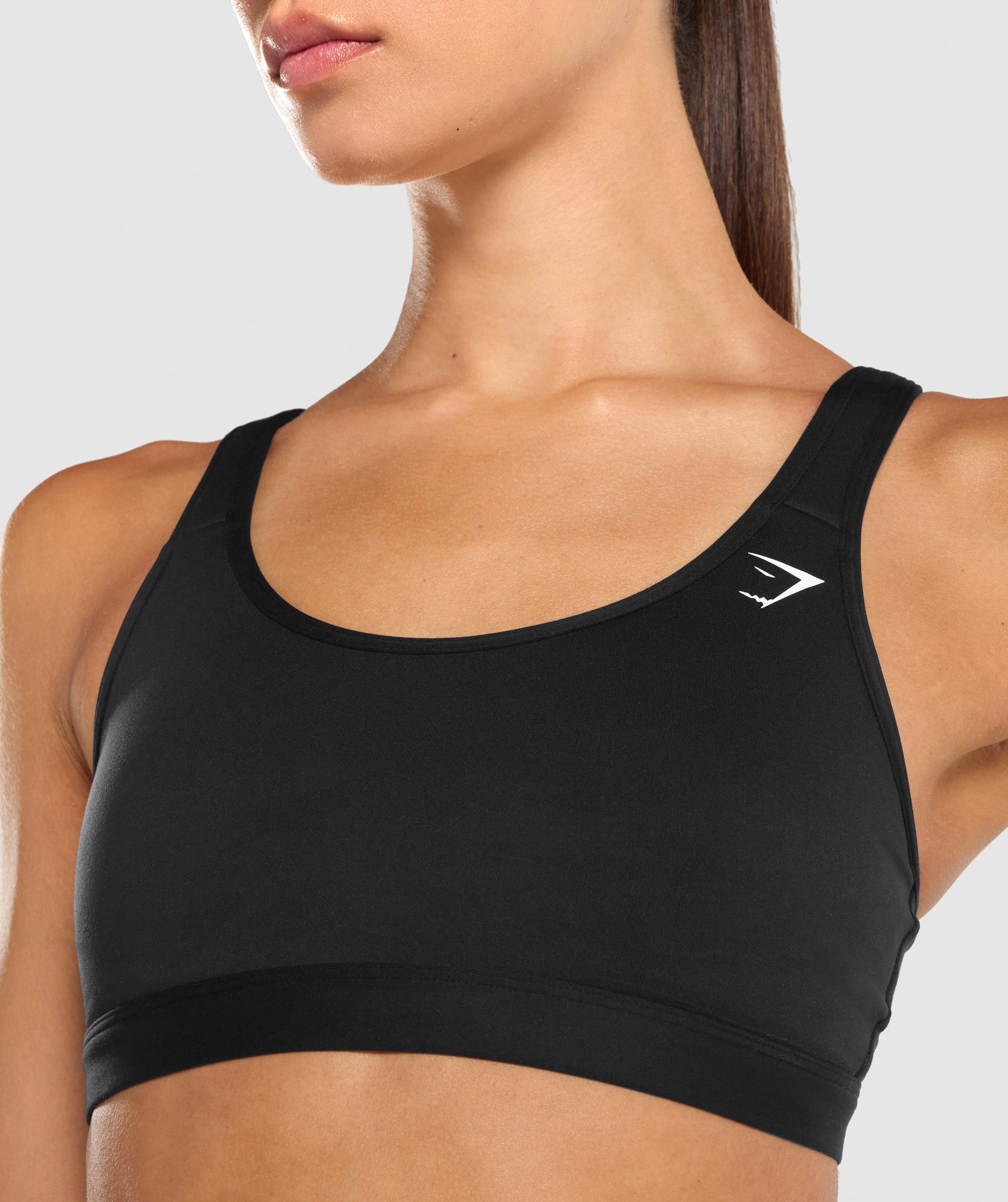 Black Women's Gymshark Scoop Neck Sports Bra | UREGOD-269