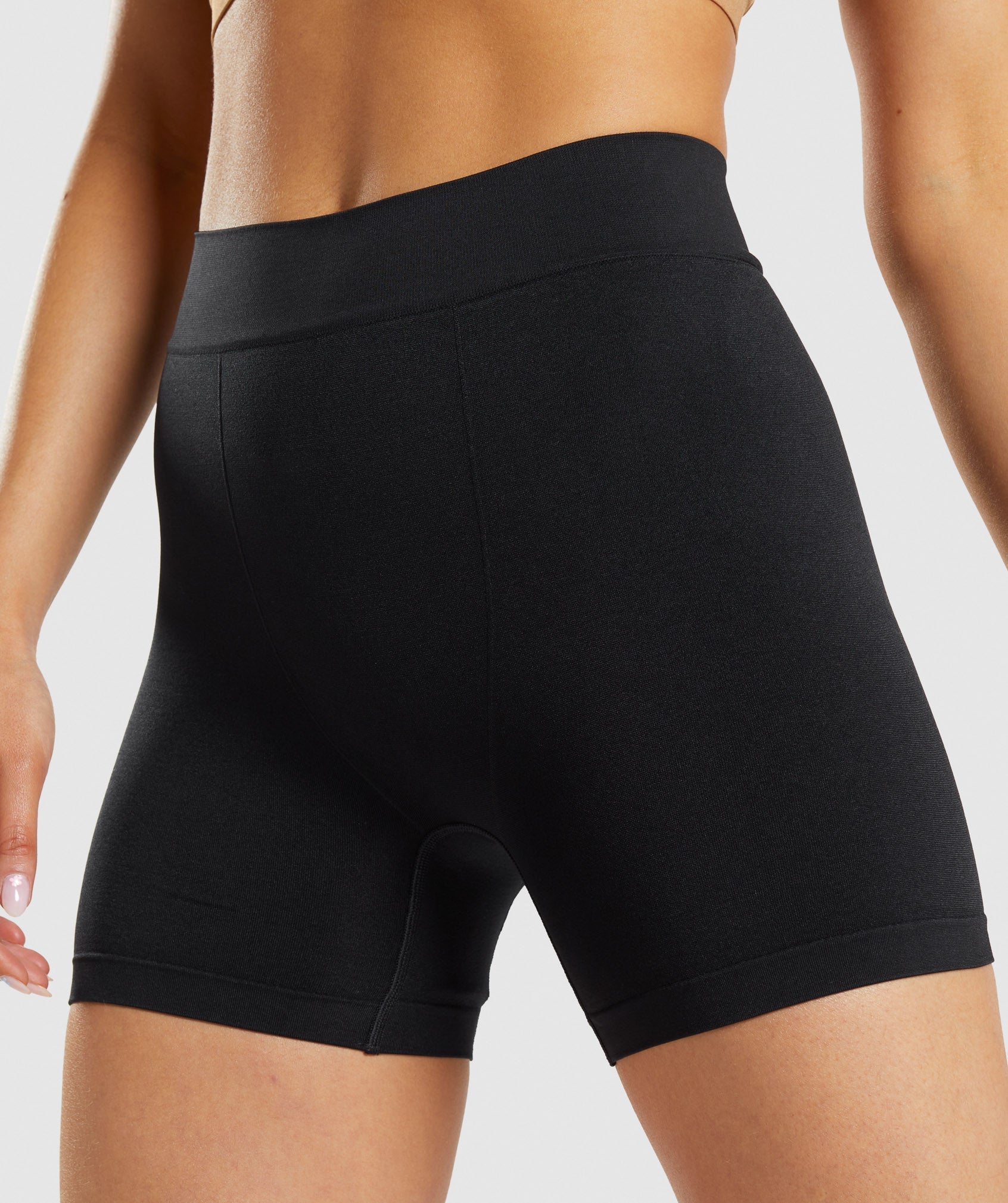 Black Women's Gymshark Seamless Boxers Underwear | INDLEW-849