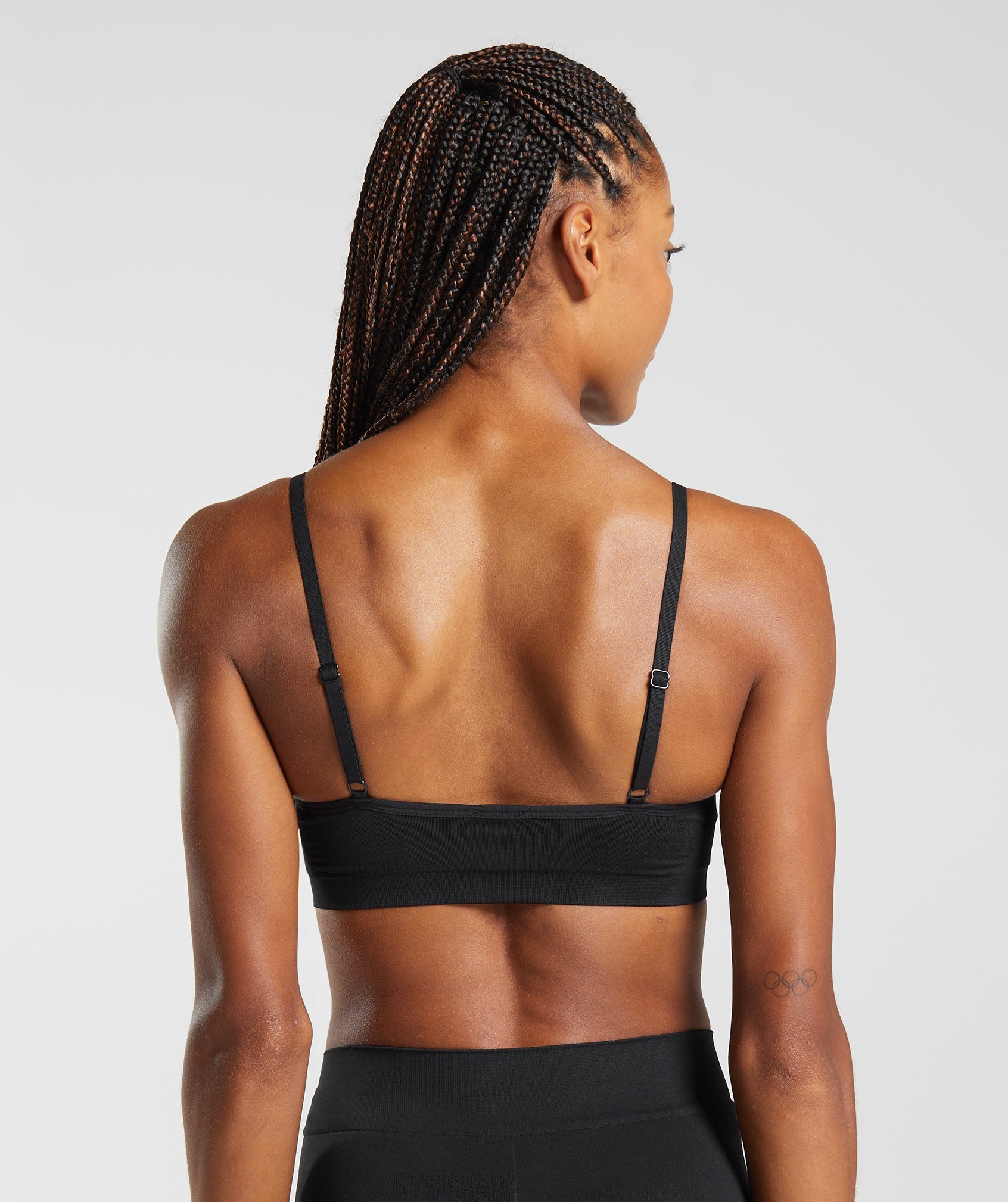 Black Women's Gymshark Seamless Jacquard Sports Bra | CONGTM-356