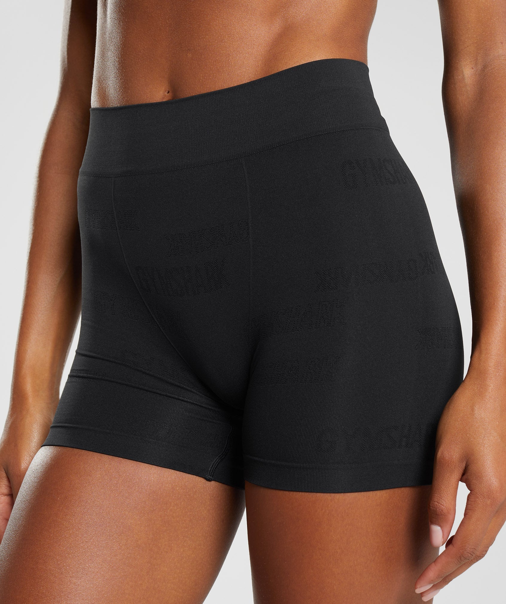 Black Women's Gymshark Seamless Jacquard Boxers Underwear | XECYUB-476