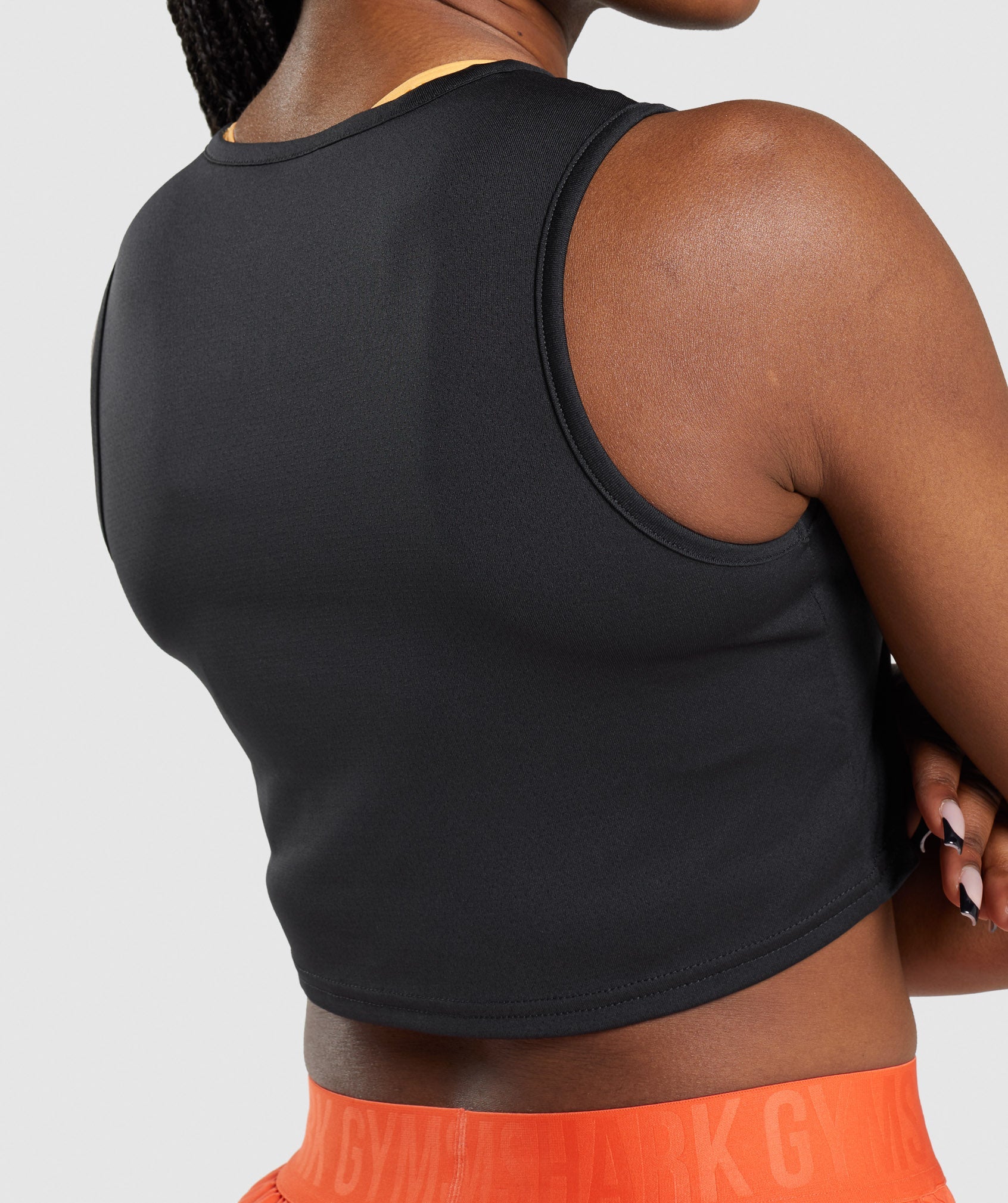 Black Women's Gymshark Training Crop Tanks | MQICOT-754