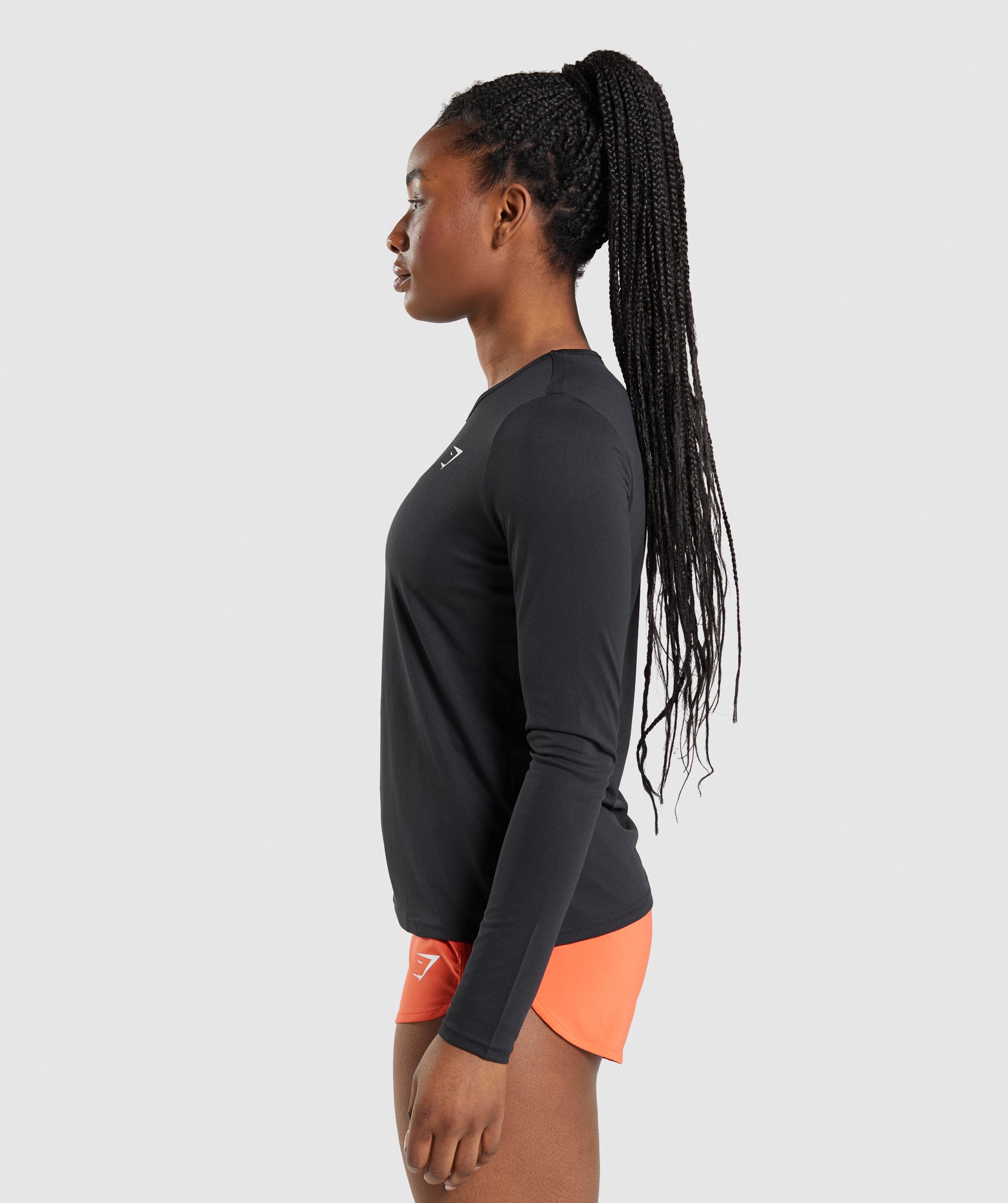 Black Women's Gymshark Training Long Sleeve Tops | HXMBFN-849