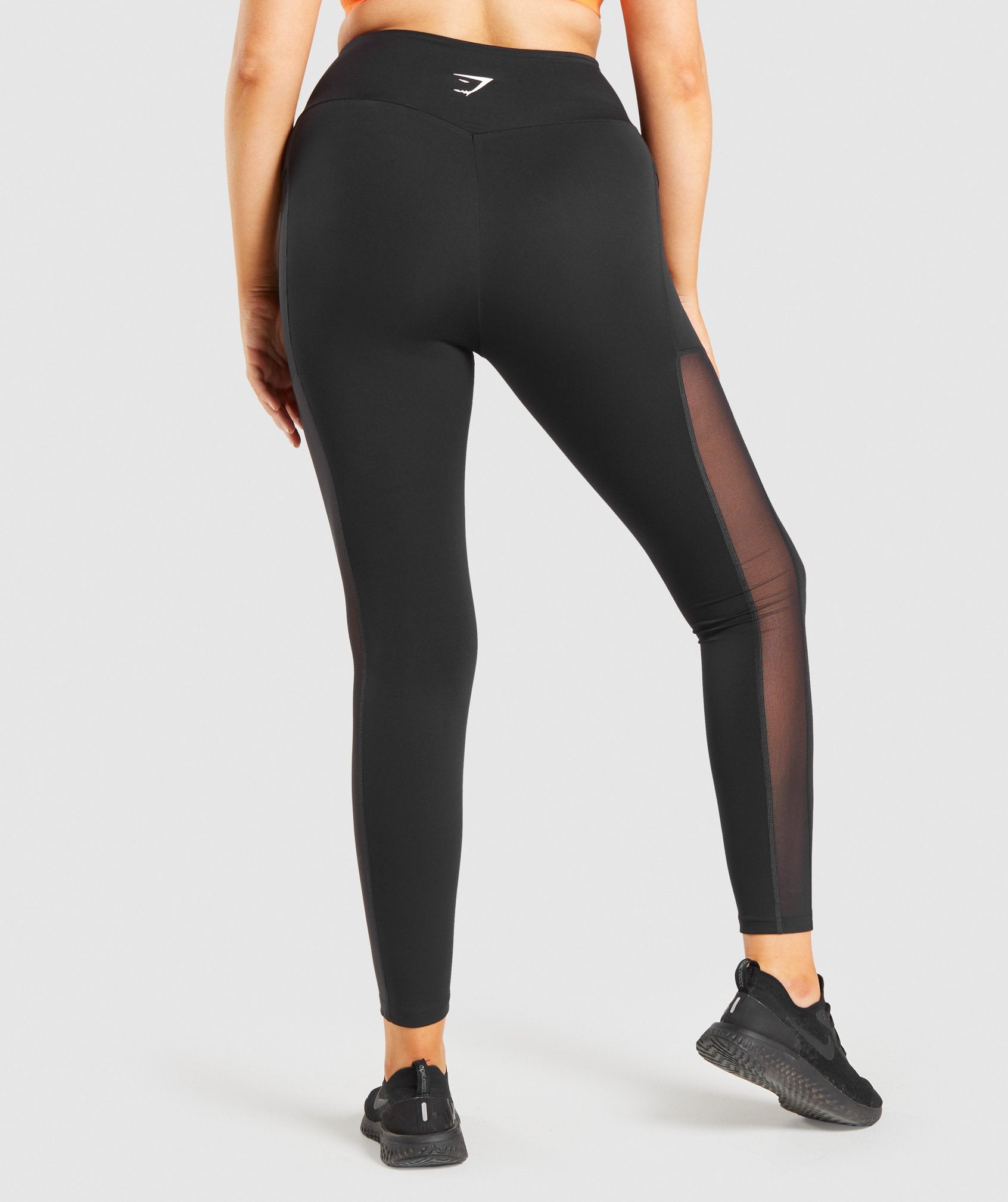 Black Women's Gymshark Training Mesh Pocket Leggings | OMJXQN-029