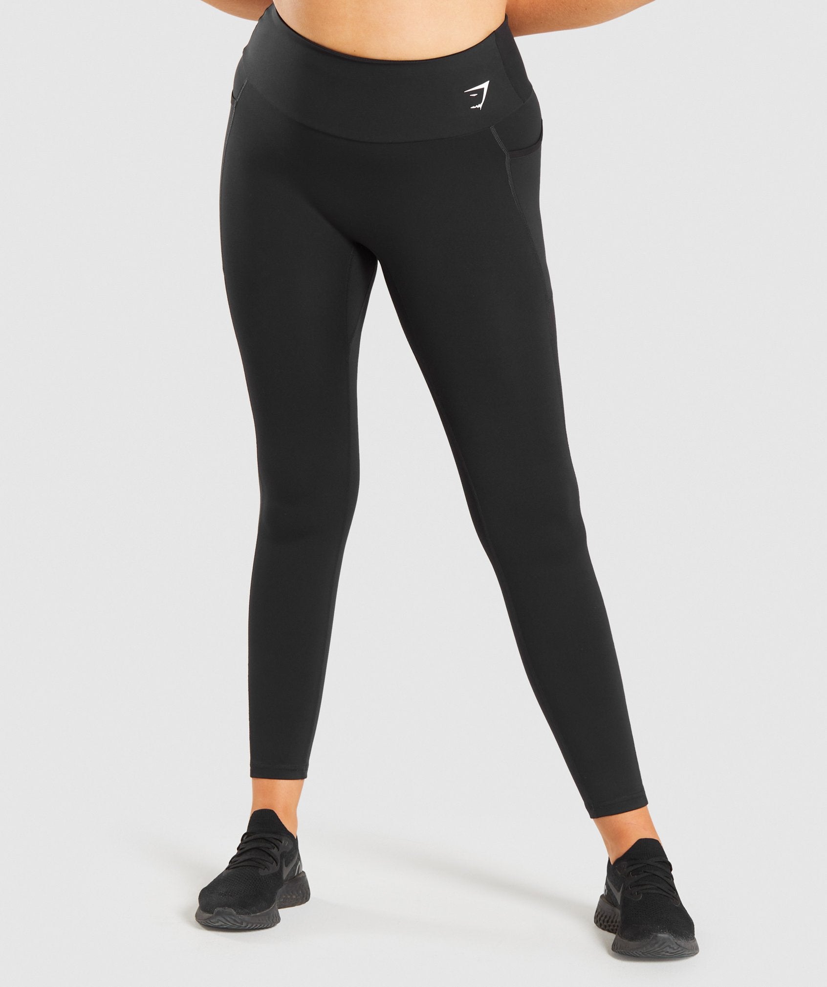 Black Women's Gymshark Training Mesh Pocket Leggings | OMJXQN-029