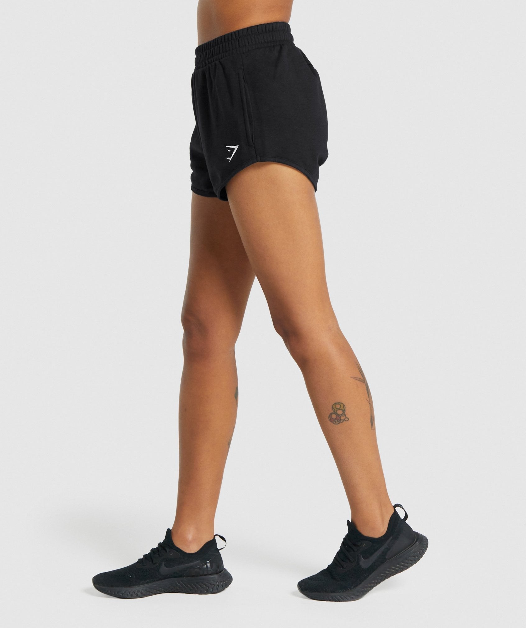 Black Women's Gymshark Training Sweat Shorts | INTLOX-532