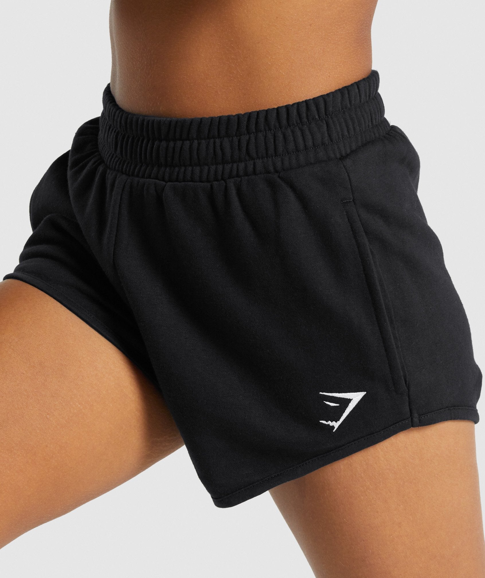 Black Women's Gymshark Training Sweat Shorts | INTLOX-532