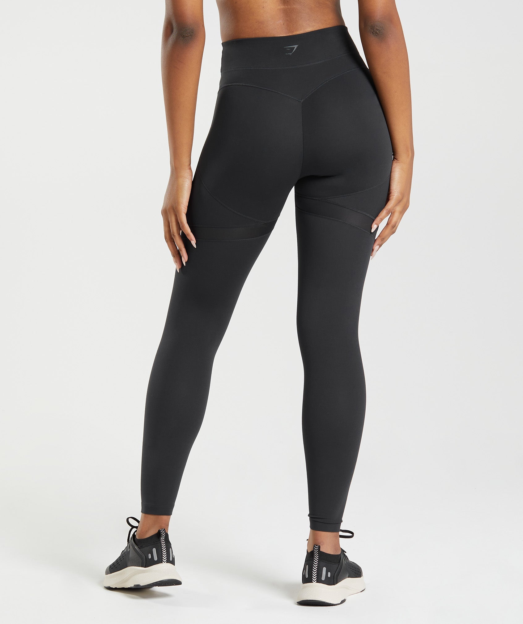 Black Women's Gymshark Whitney Mesh Leggings | EPWJNY-856