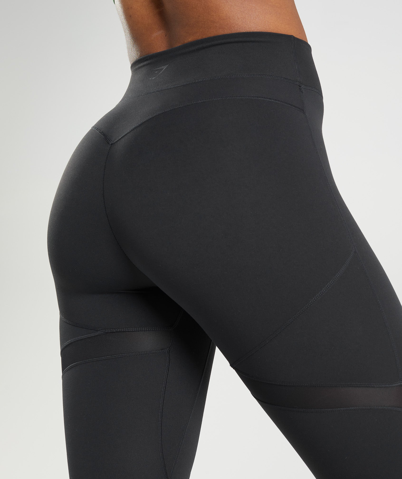 Black Women's Gymshark Whitney Mesh Leggings | EPWJNY-856