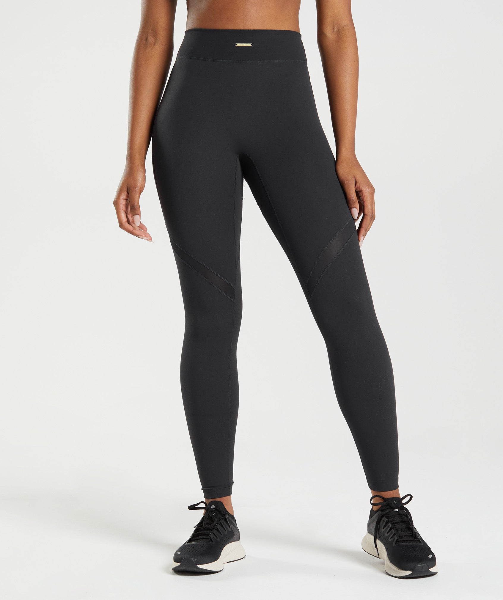 Black Women\'s Gymshark Whitney Mesh Leggings | EPWJNY-856