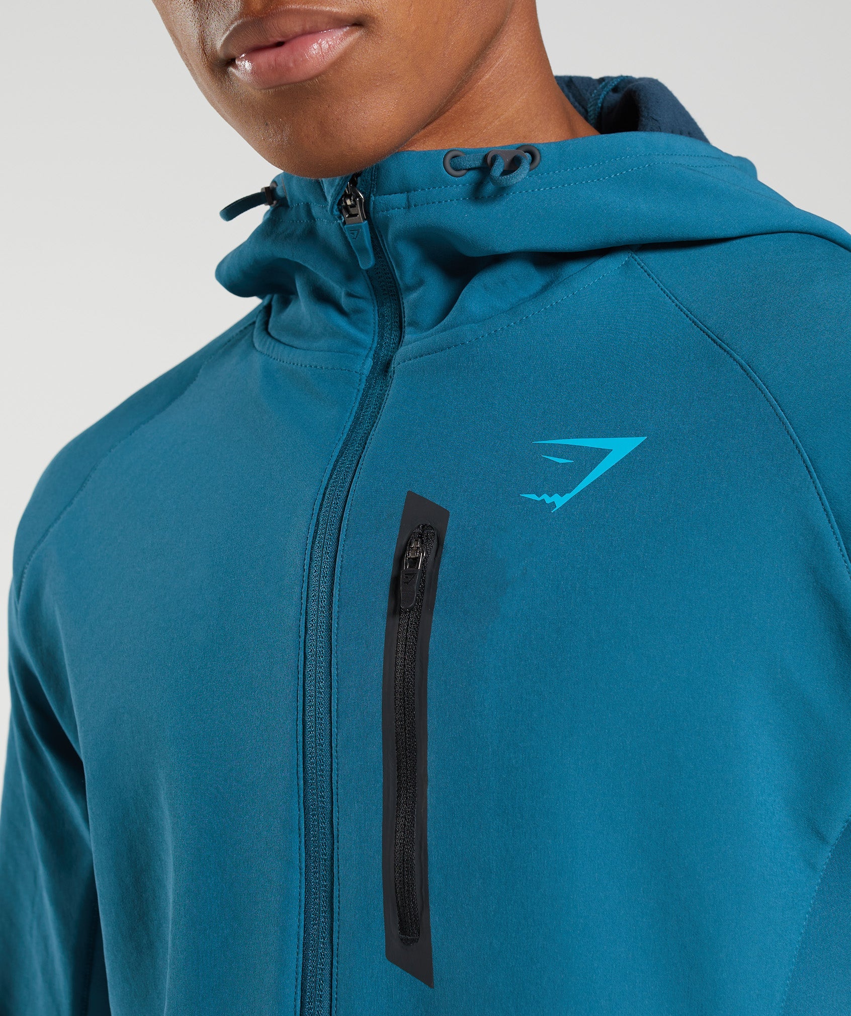 Blue Men's Gymshark Apex Jackets | ISTKRF-408