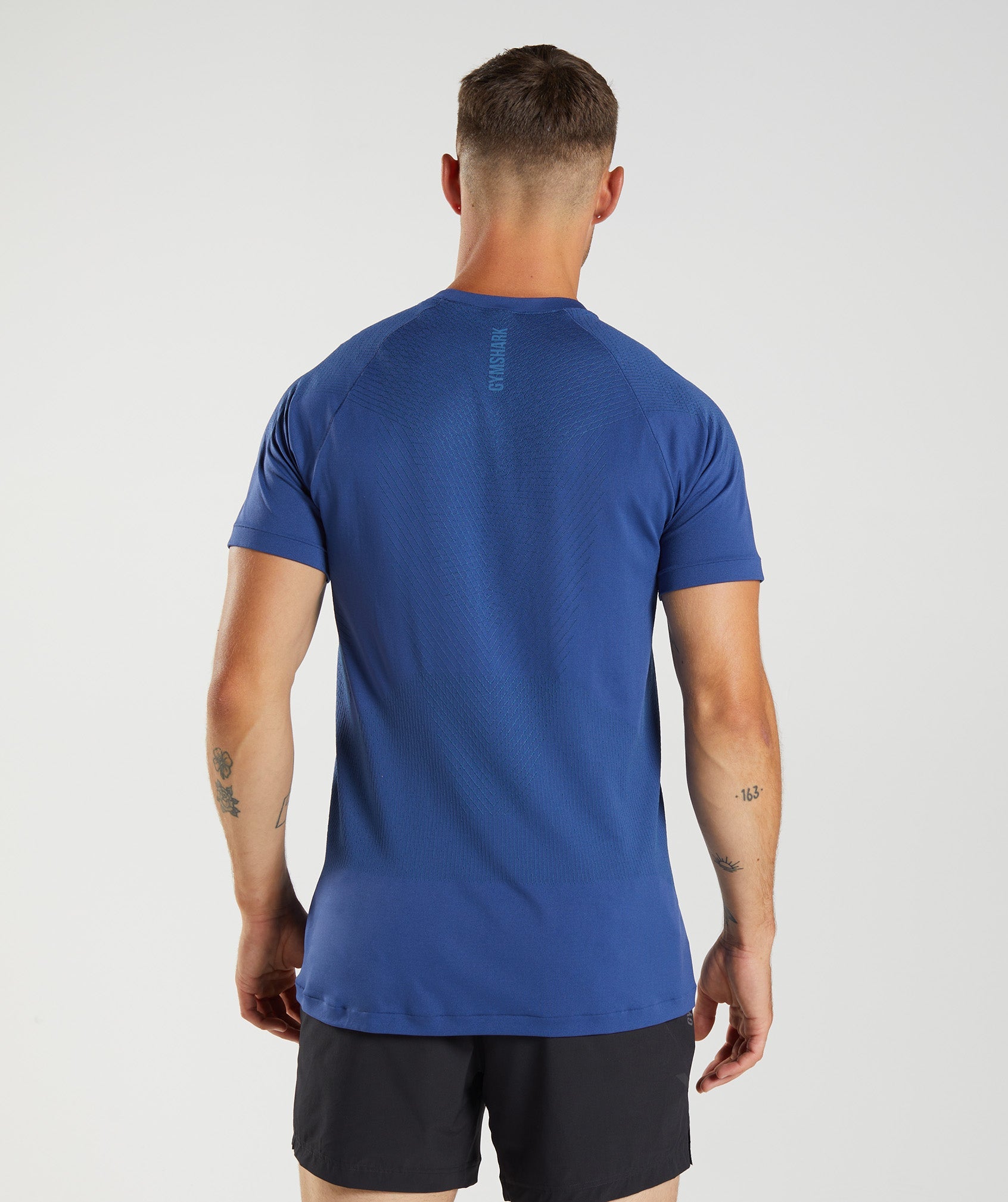 Blue Men's Gymshark Apex Seamless T Shirts | YEMKAG-920