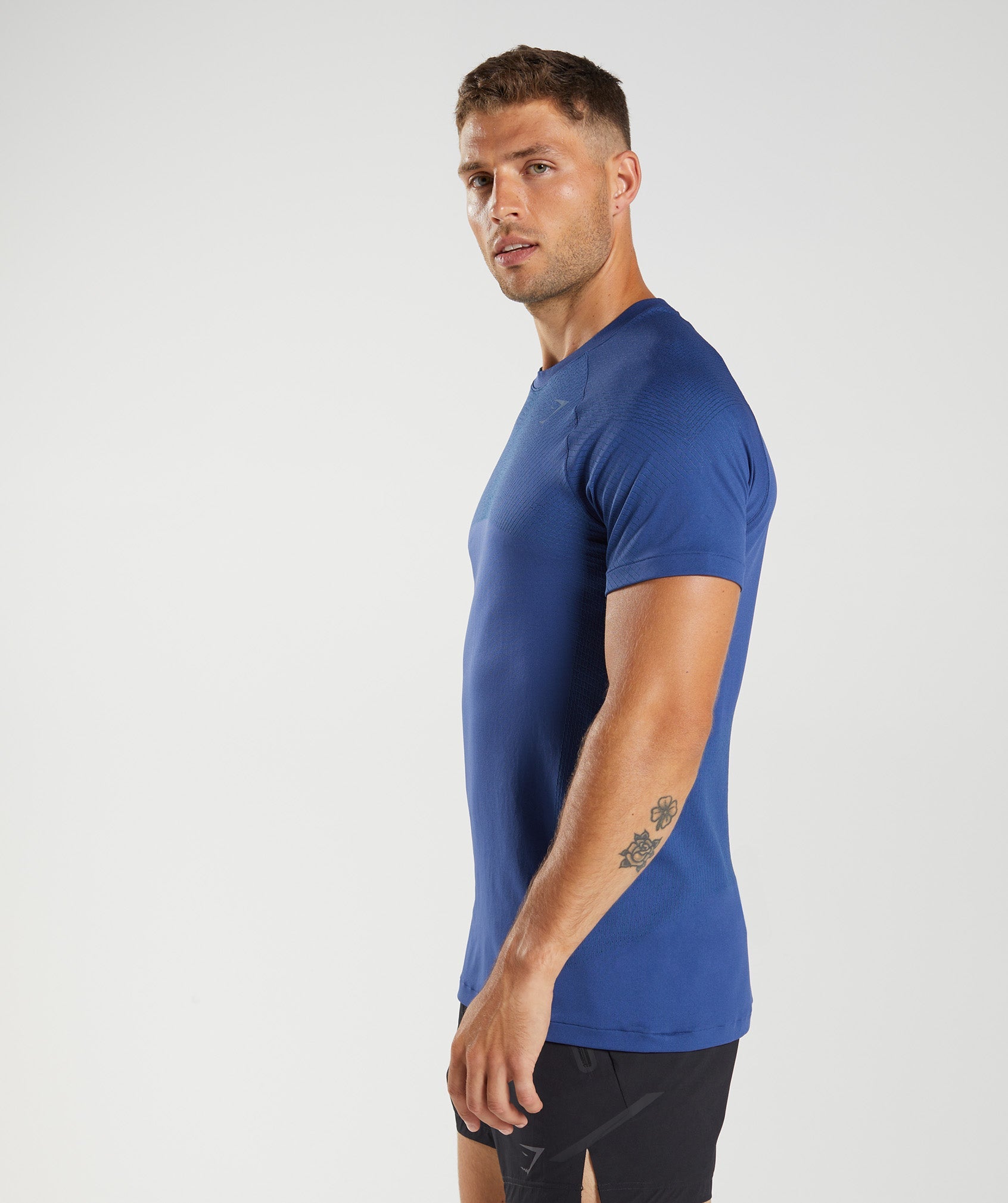 Blue Men's Gymshark Apex Seamless T Shirts | YEMKAG-920