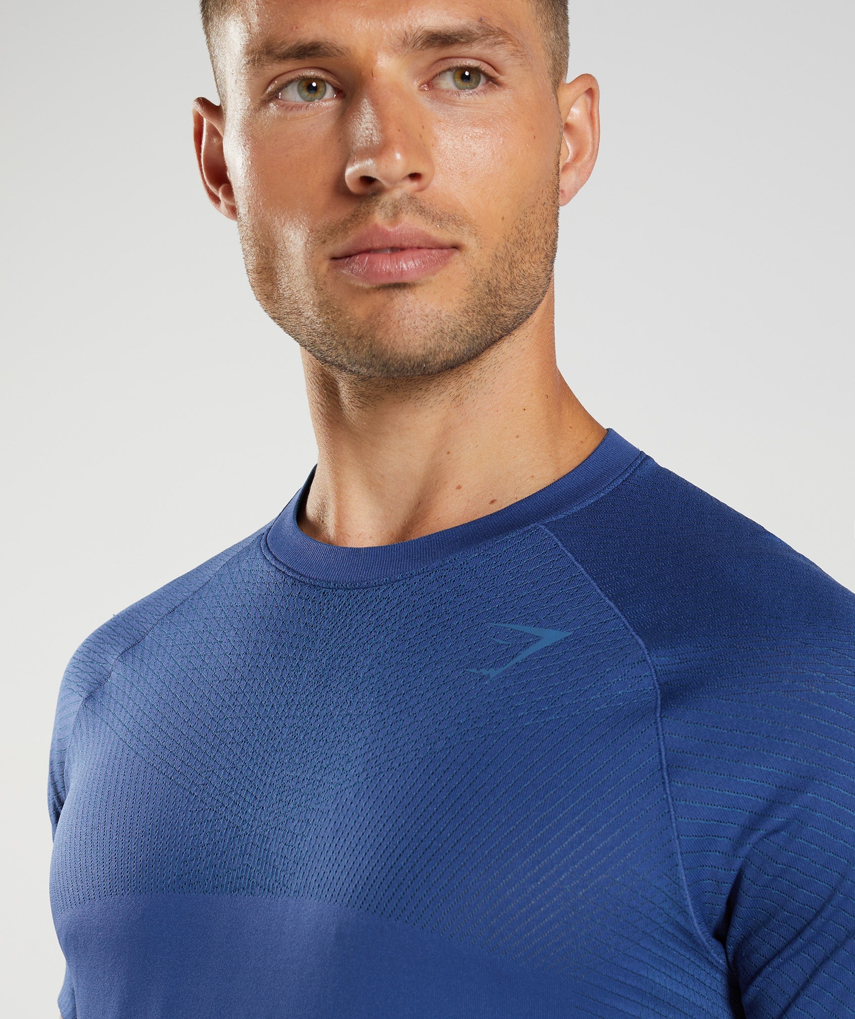 Blue Men's Gymshark Apex Seamless T Shirts | YEMKAG-920