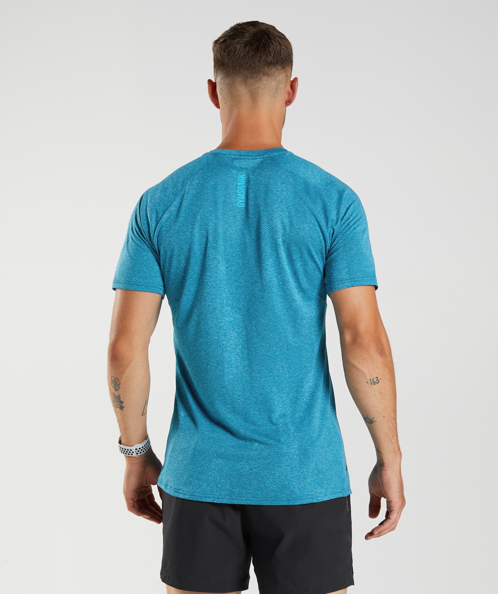 Blue Men's Gymshark Apex T Shirts | KCIVYQ-320