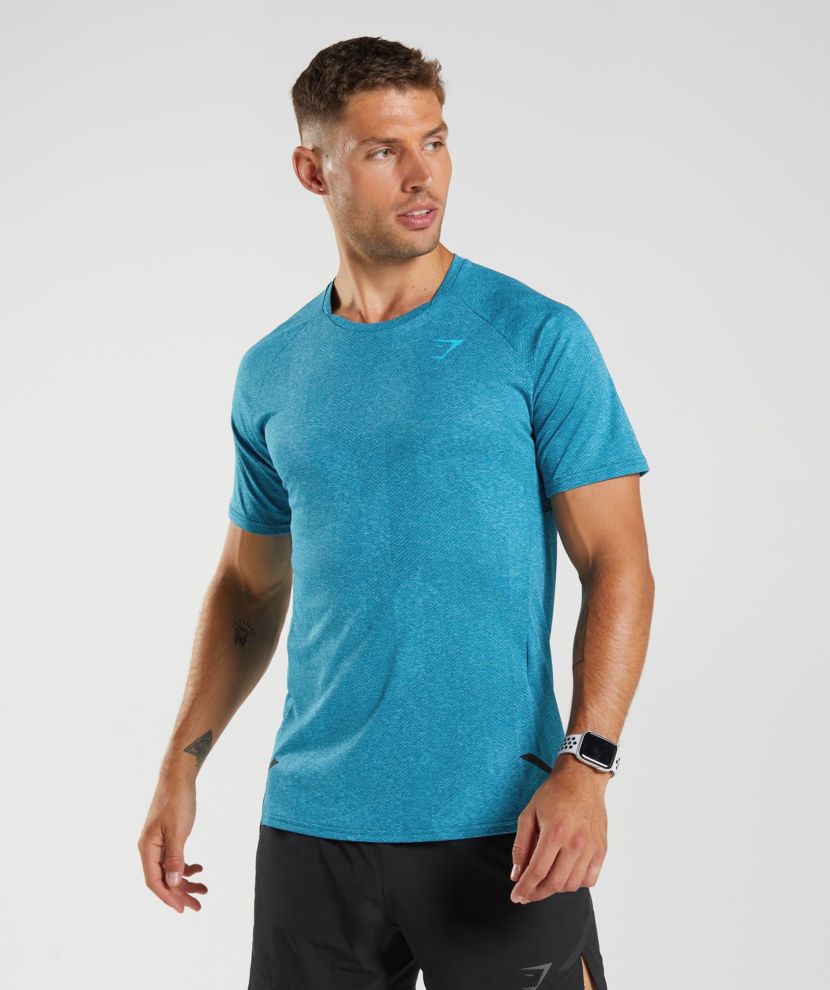 Blue Men\'s Gymshark Apex T Shirts | KCIVYQ-320