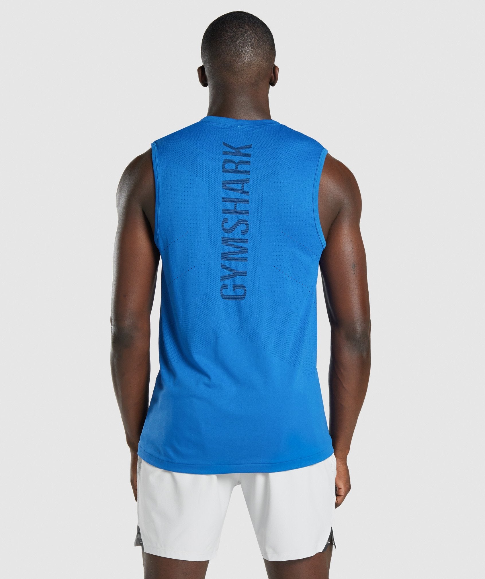 Blue Men's Gymshark Apex Tanks | HCRBLO-913