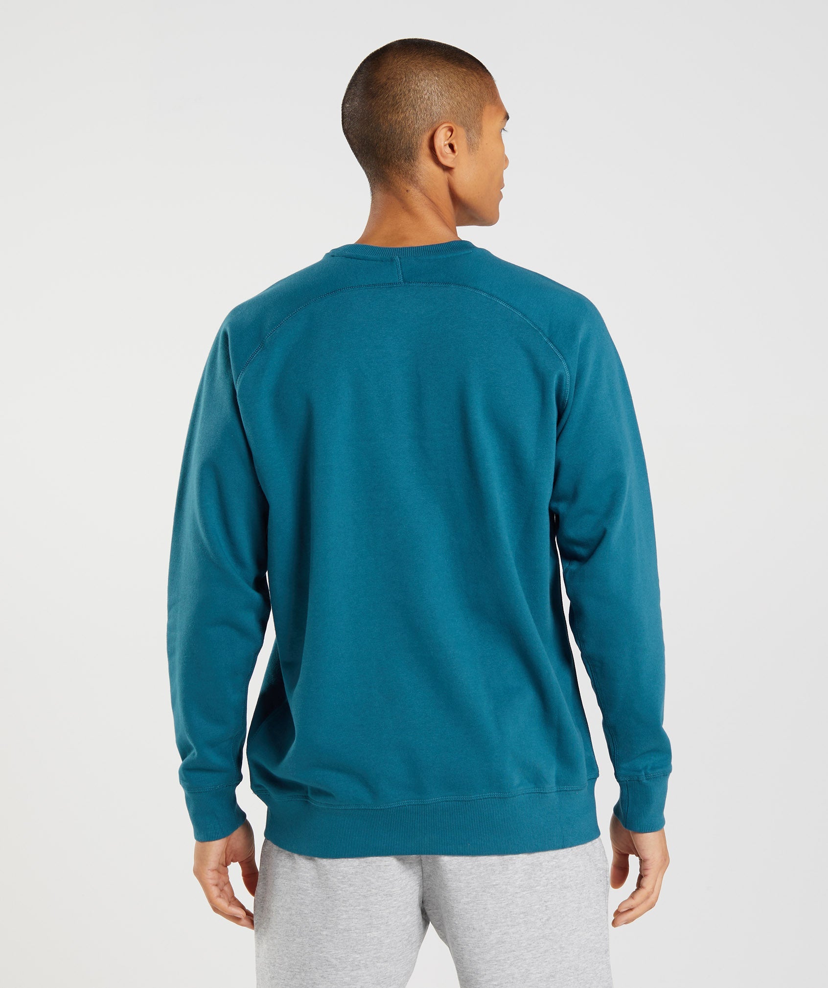 Blue Men's Gymshark Apollo Crew Sweatshirts | CVSUOL-106