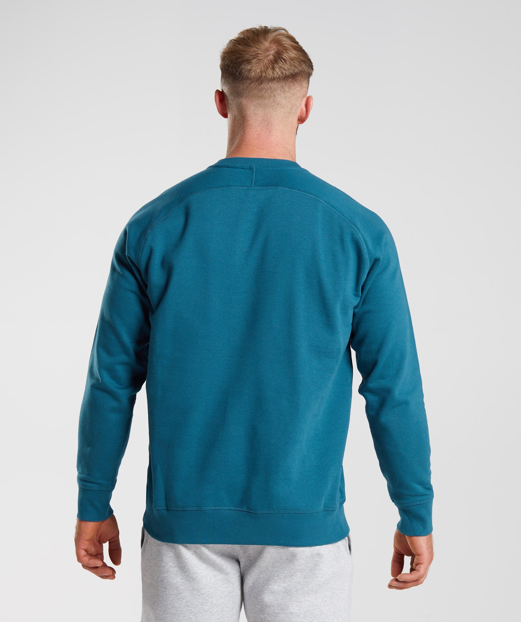 Blue Men's Gymshark Apollo Crew Sweatshirts | JCZORN-905