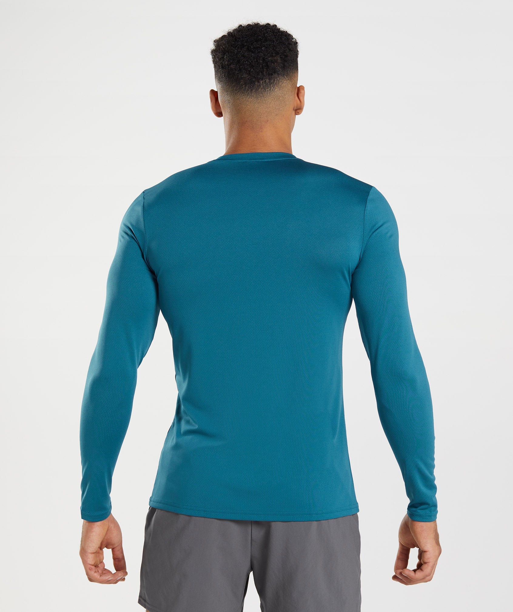 Blue Men's Gymshark Arrival Long Sleeve T Shirts | RCQXYL-132