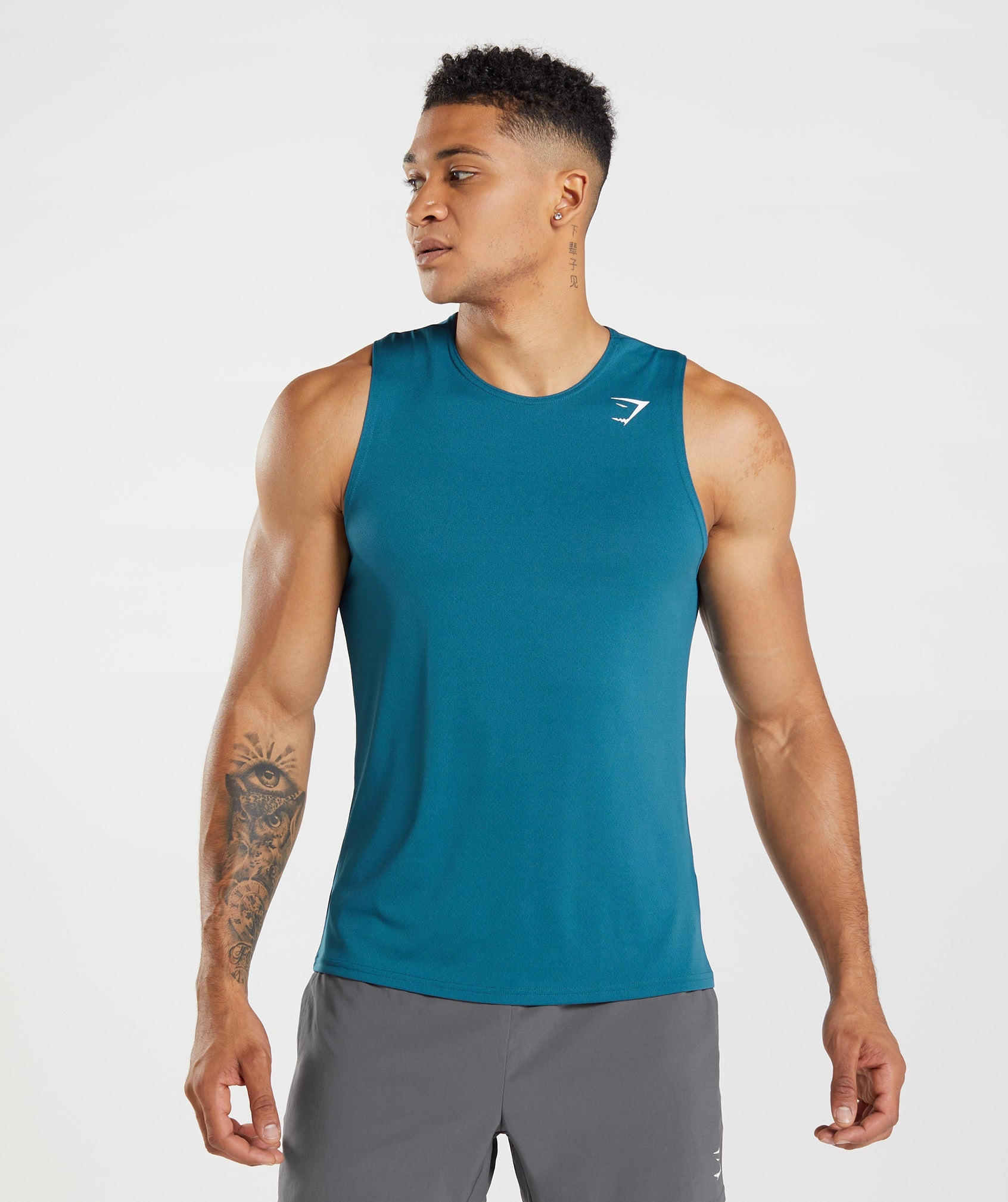 Blue Men\'s Gymshark Arrival Tanks | LCRYMQ-052