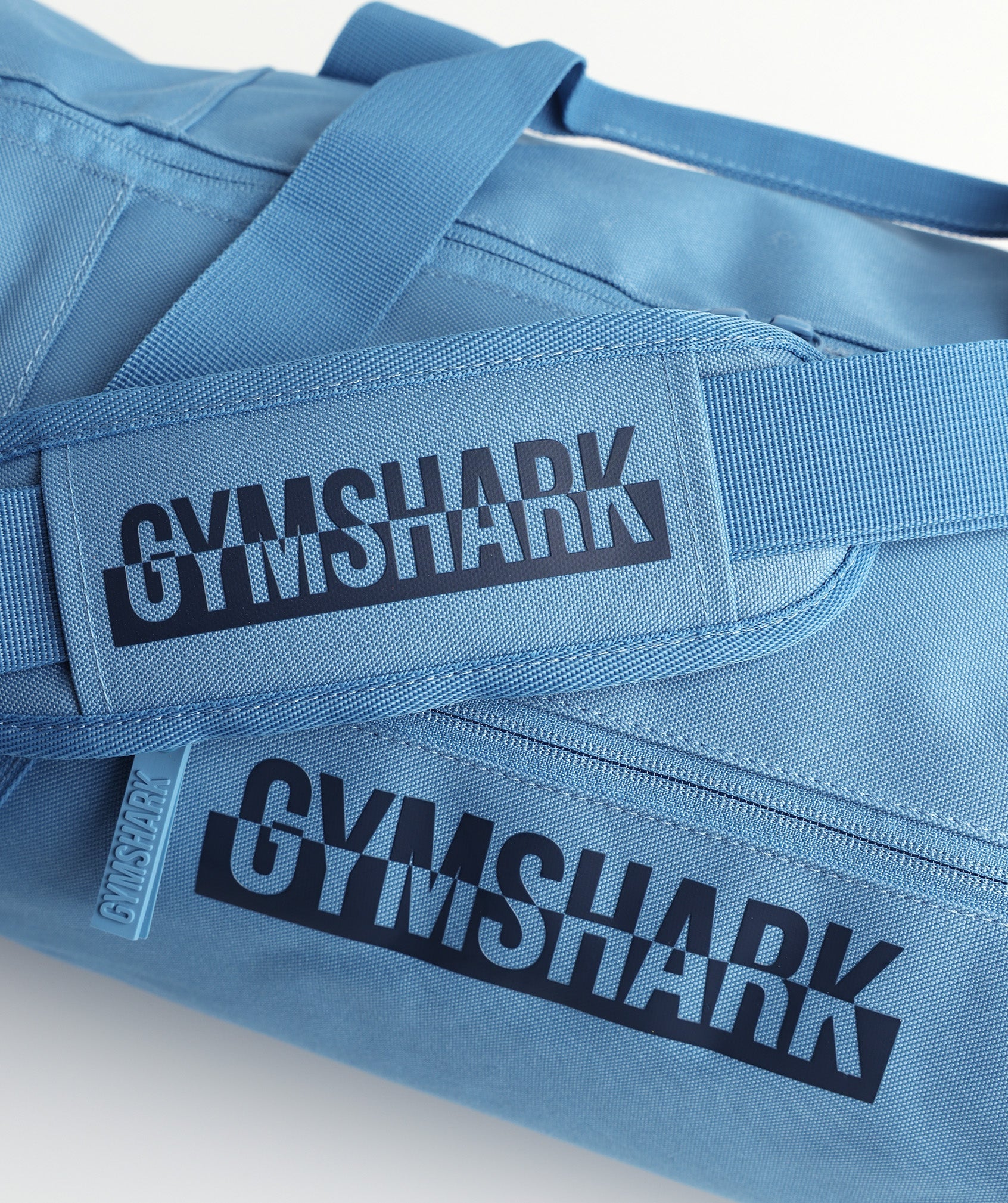 Blue Men's Gymshark Bold Barrel Bags | KPBIVG-167