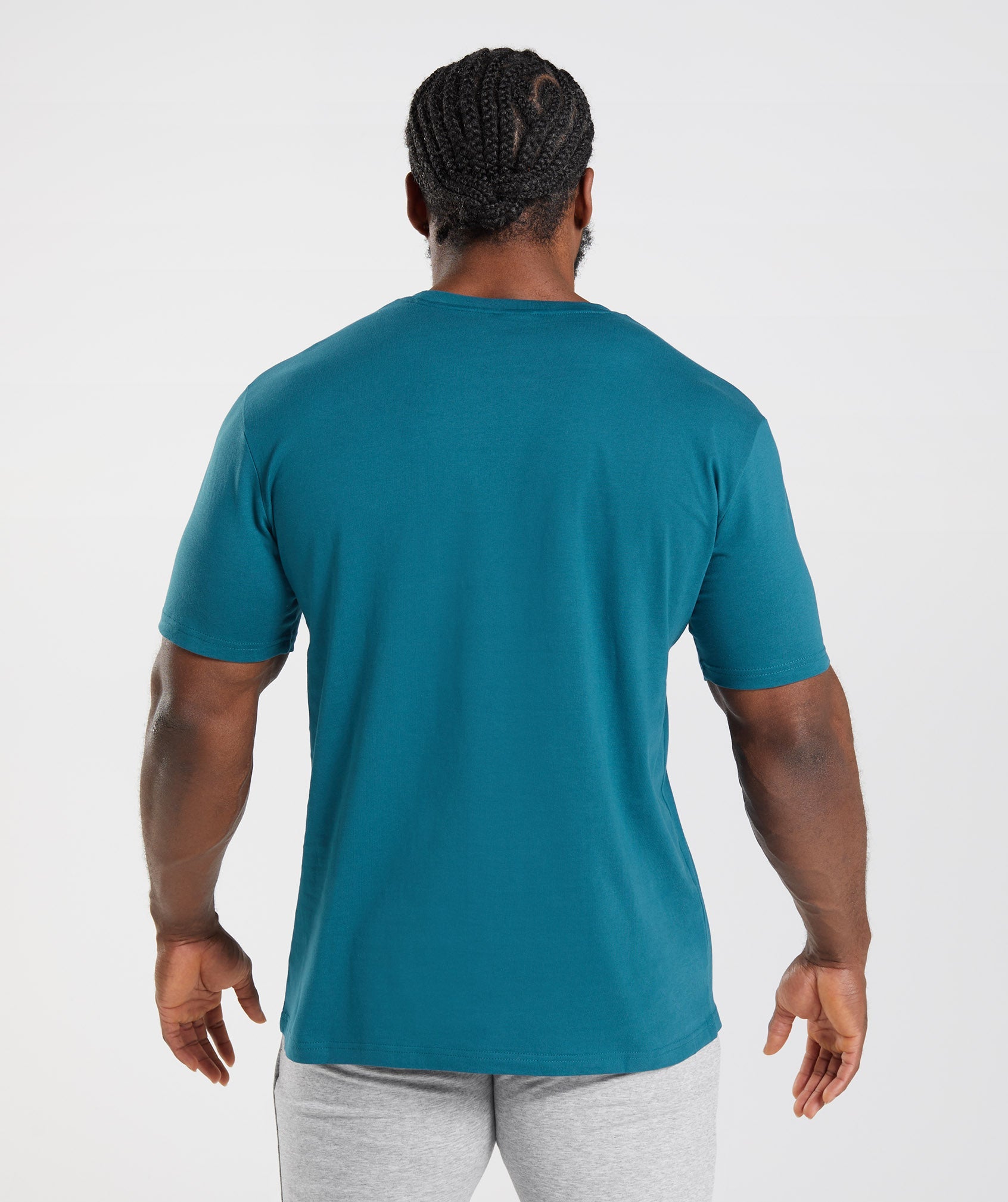 Blue Men's Gymshark Crest T Shirts | VFCHAO-985