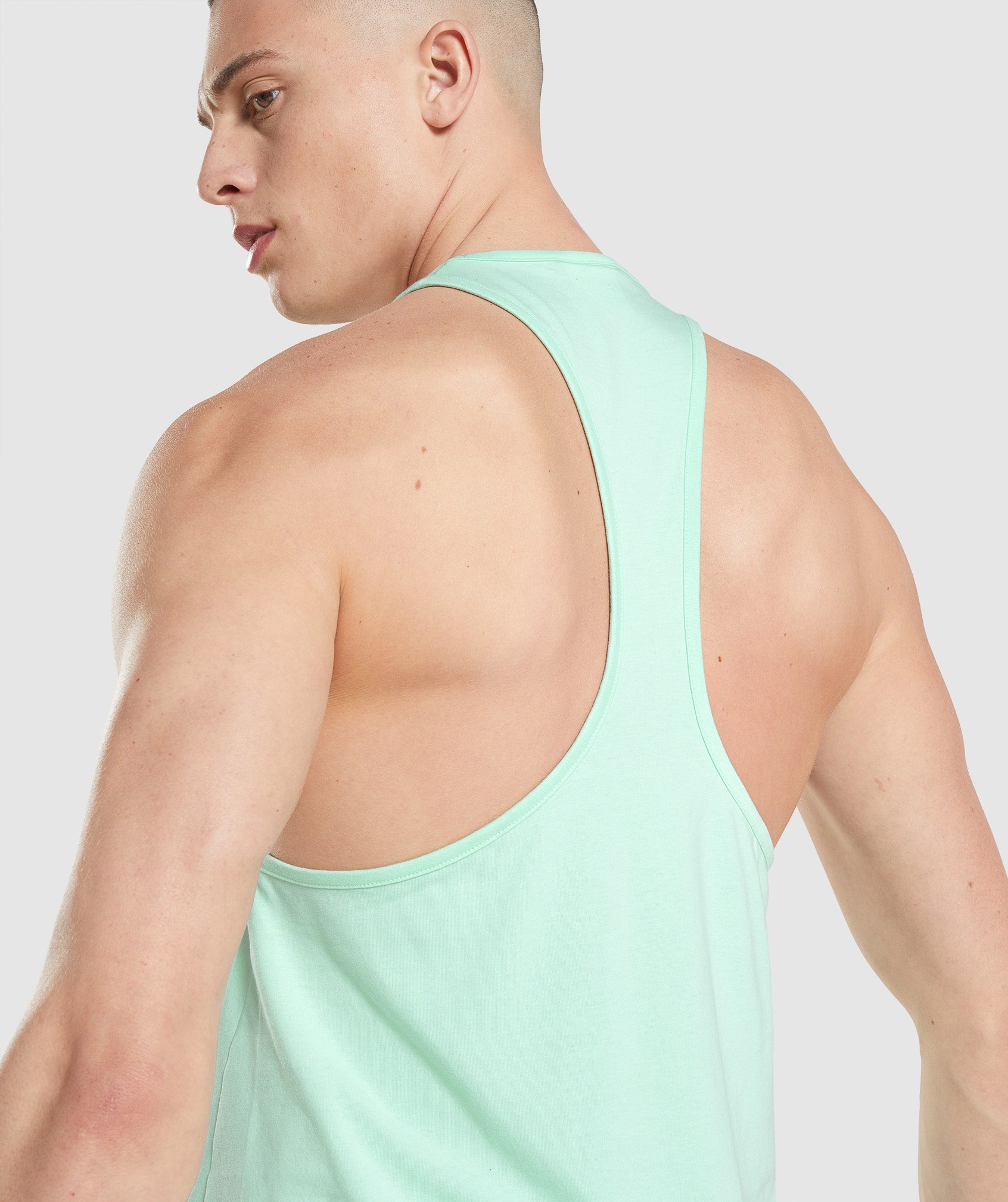 Blue Men's Gymshark Critical Stringer Vest | FBUAGT-398