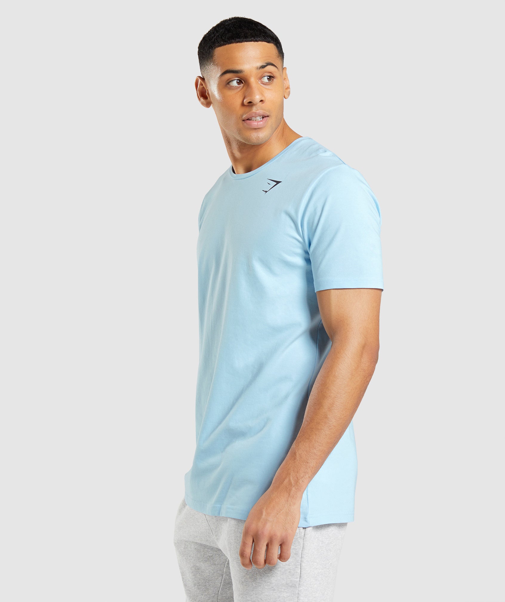 Blue Men's Gymshark Essential T Shirts | JMTHVG-379