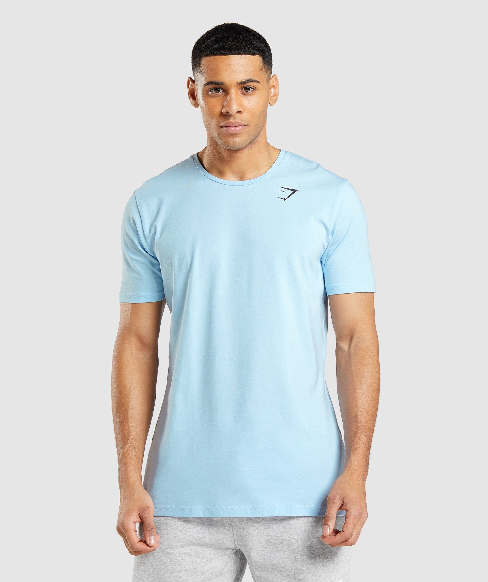 Blue Men\'s Gymshark Essential T Shirts | JMTHVG-379