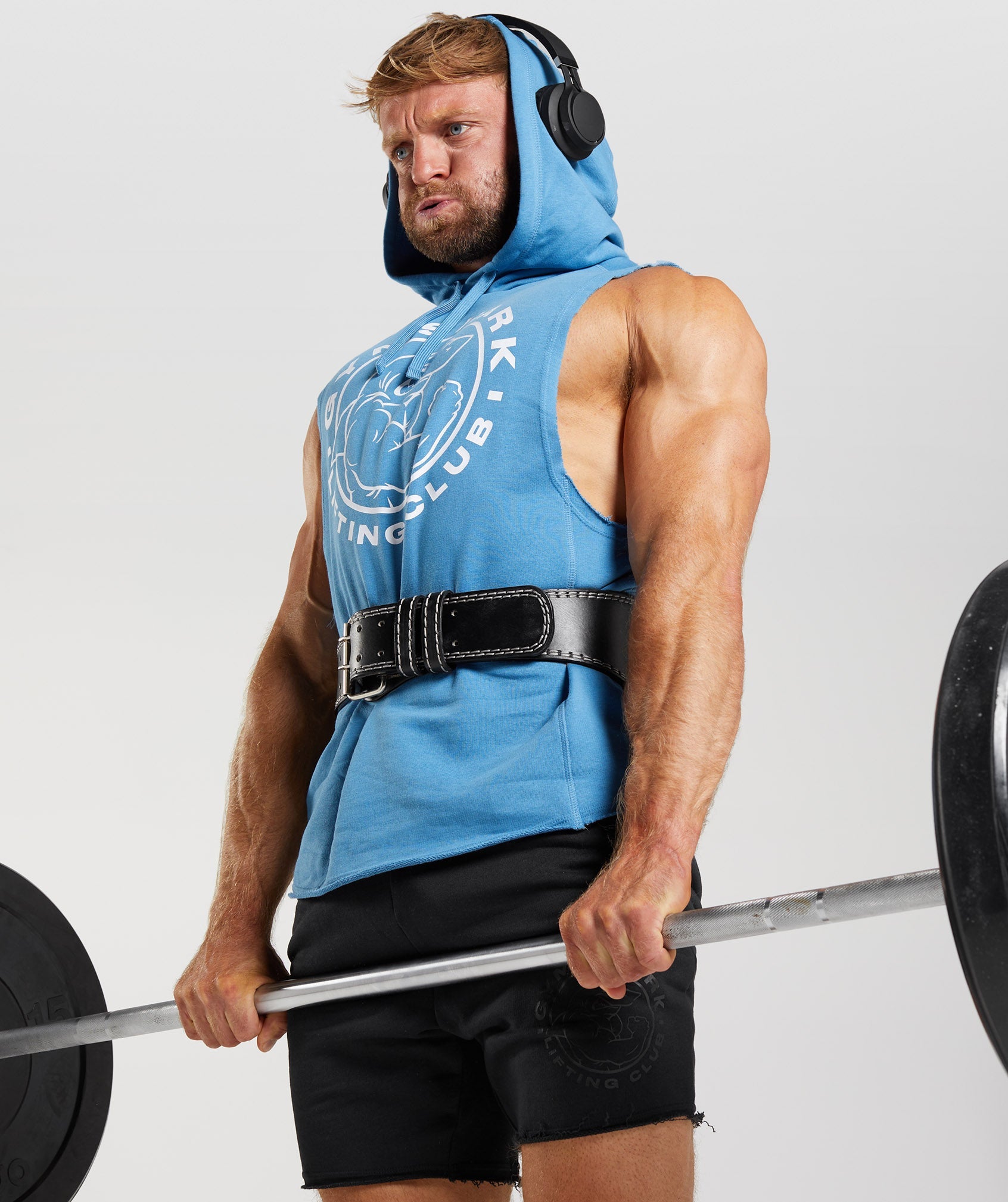 Blue Men's Gymshark Legacy Drop Arm Hoodie | RMQOPW-763