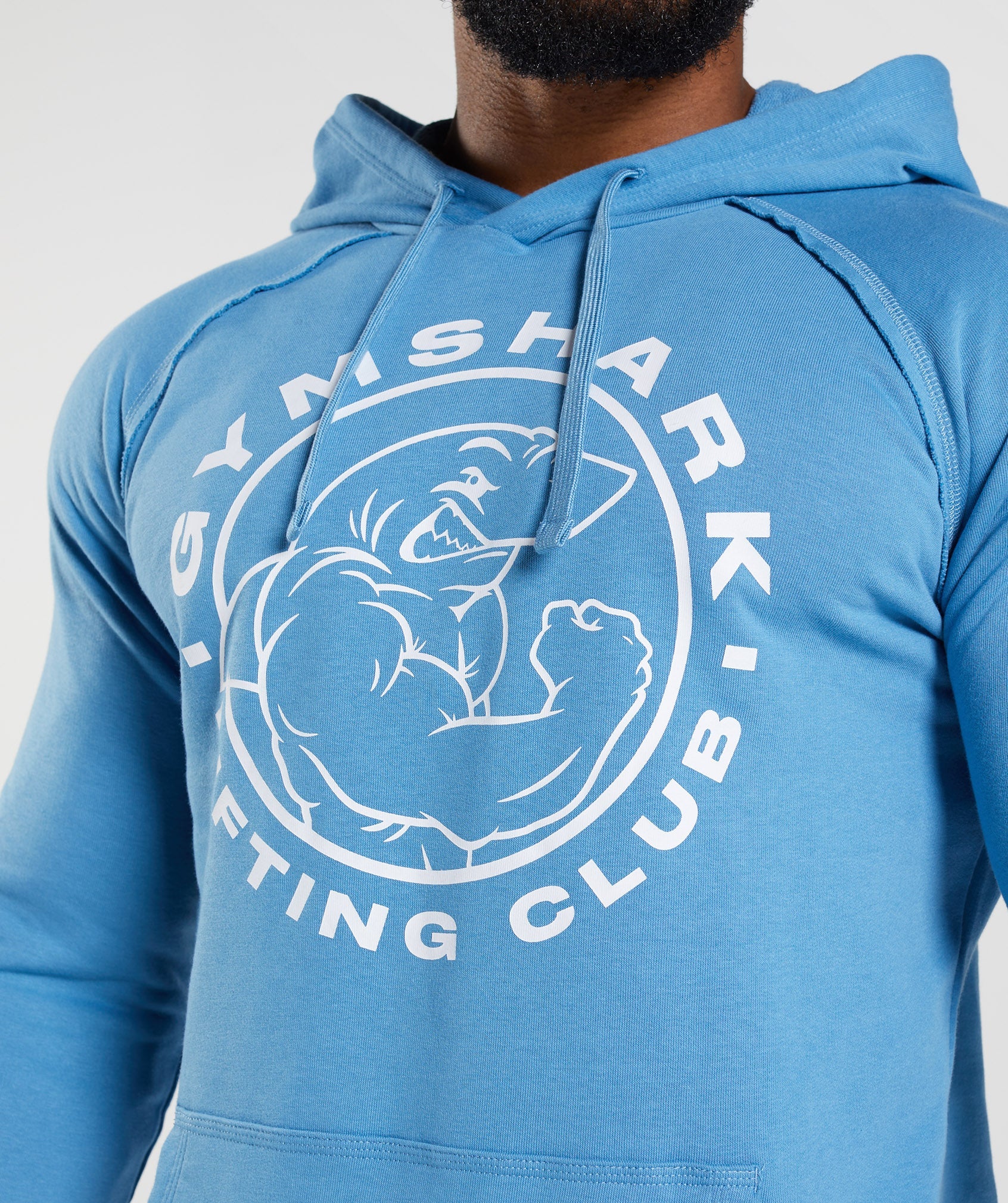 Blue Men's Gymshark Legacy Hoodie | JEPYWS-390