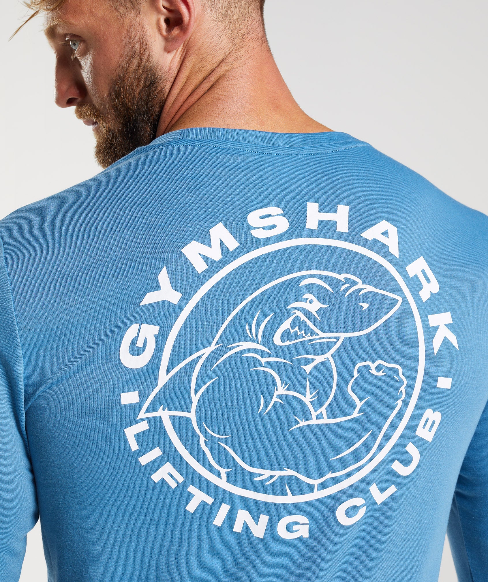 Blue Men's Gymshark Legacy Long Sleeve T Shirts | BROZIH-189