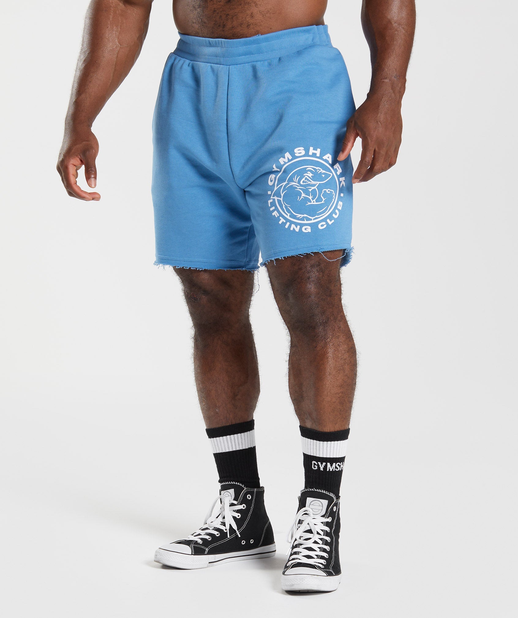 Blue Men\'s Gymshark Legacy Shorts | GUCIHD-597