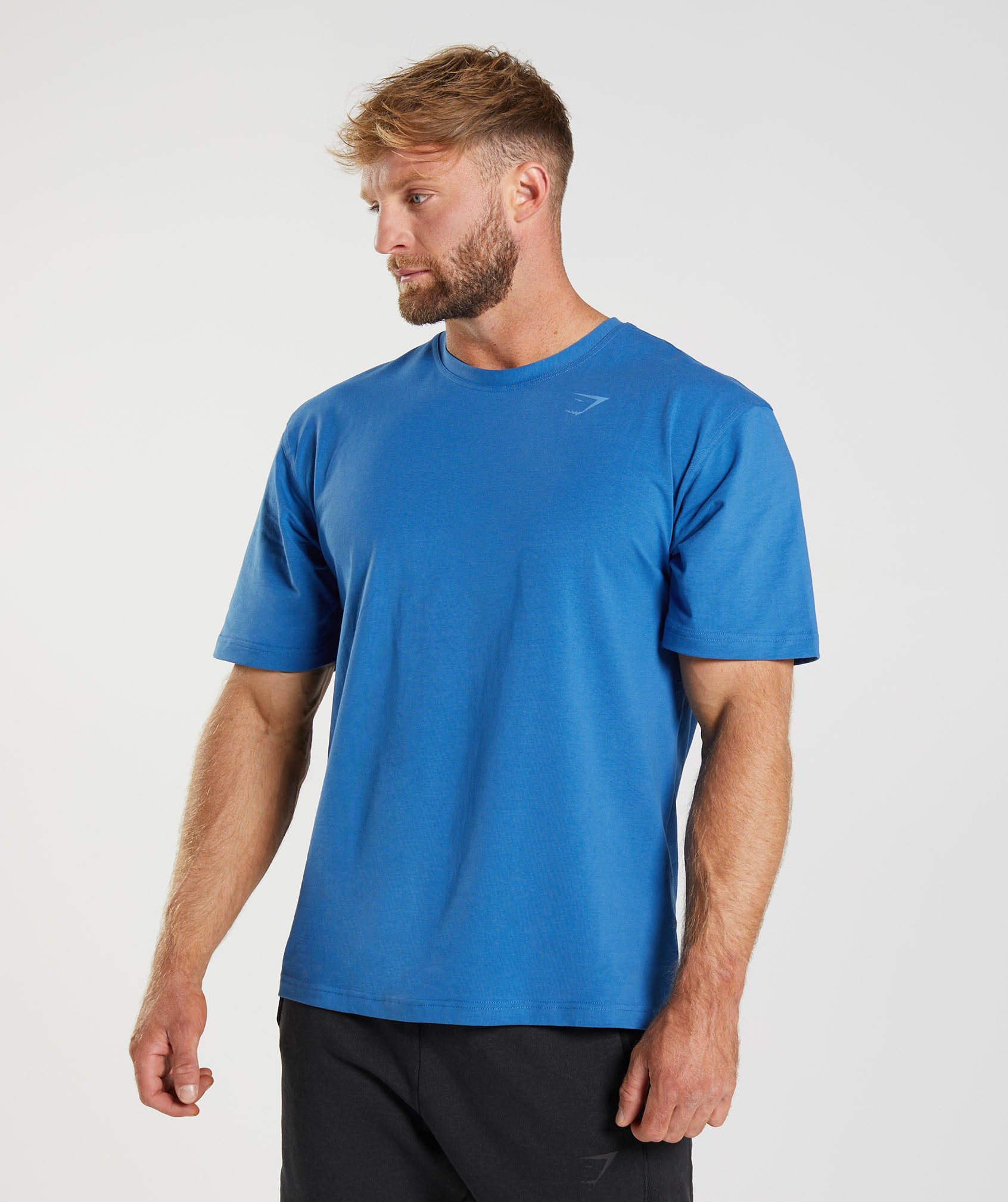 Blue Men's Gymshark Power T Shirts | HMLUKC-789