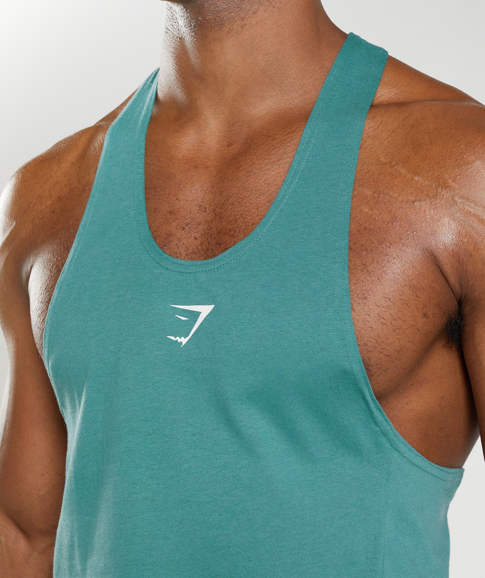 Blue Men's Gymshark React Stringer Vest | EGNCFR-360