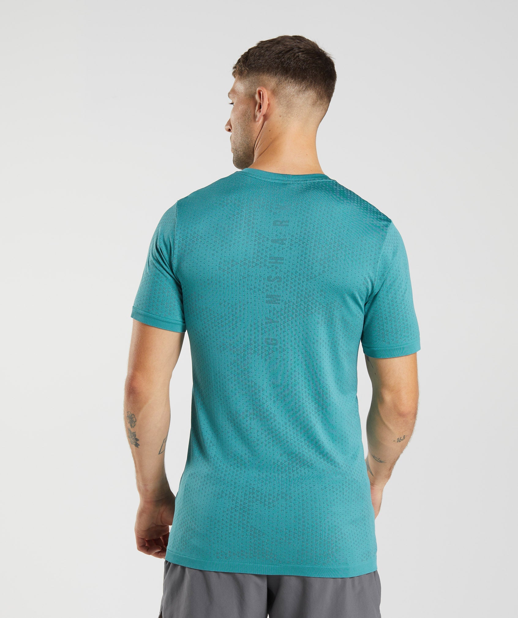 Blue / Turquoise Men's Gymshark Sport Seamless T Shirts | REHXID-170