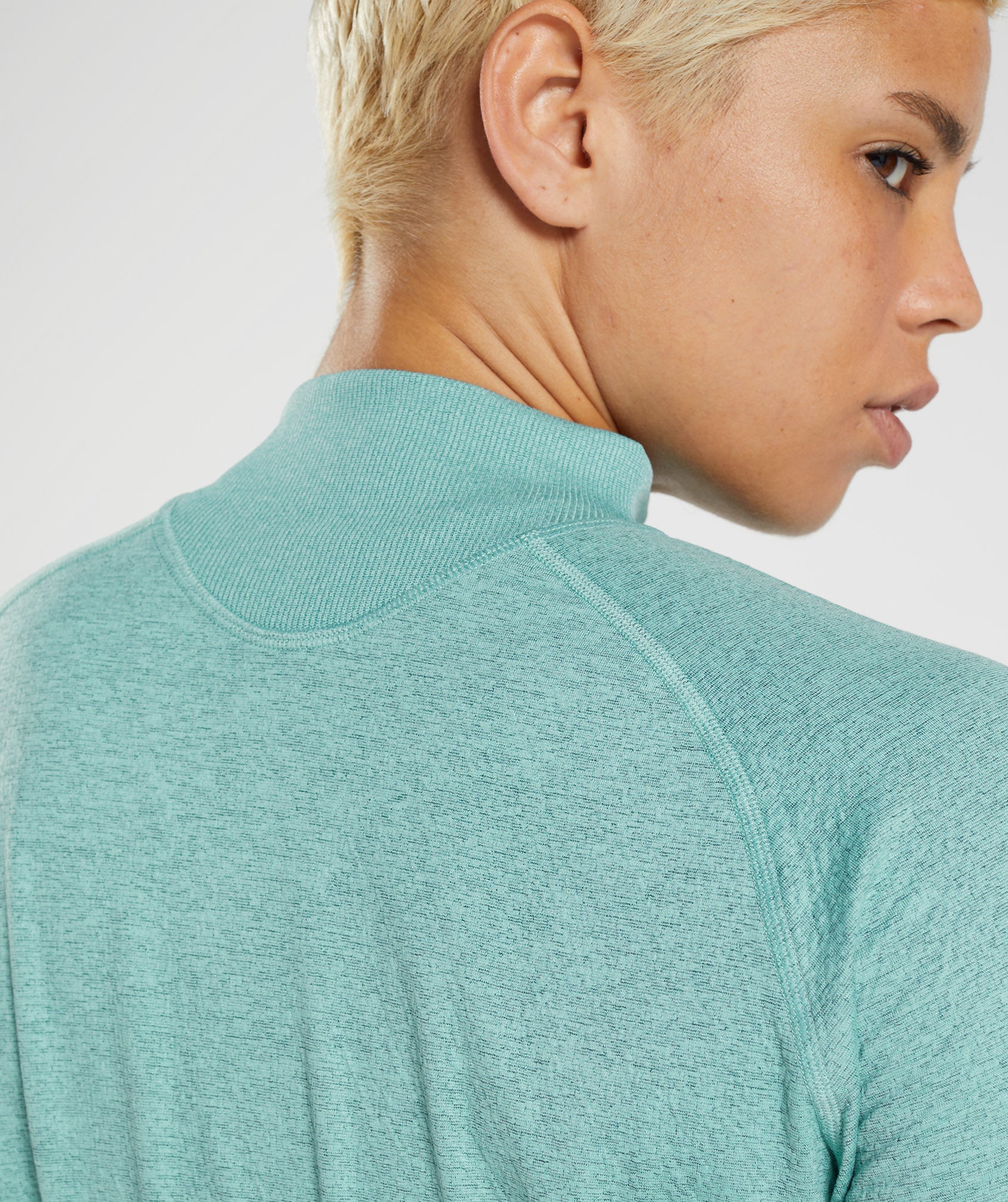 Blue / Turquoise Women's Gymshark 315 Long Sleeve Warmup Tops | FTPURZ-760