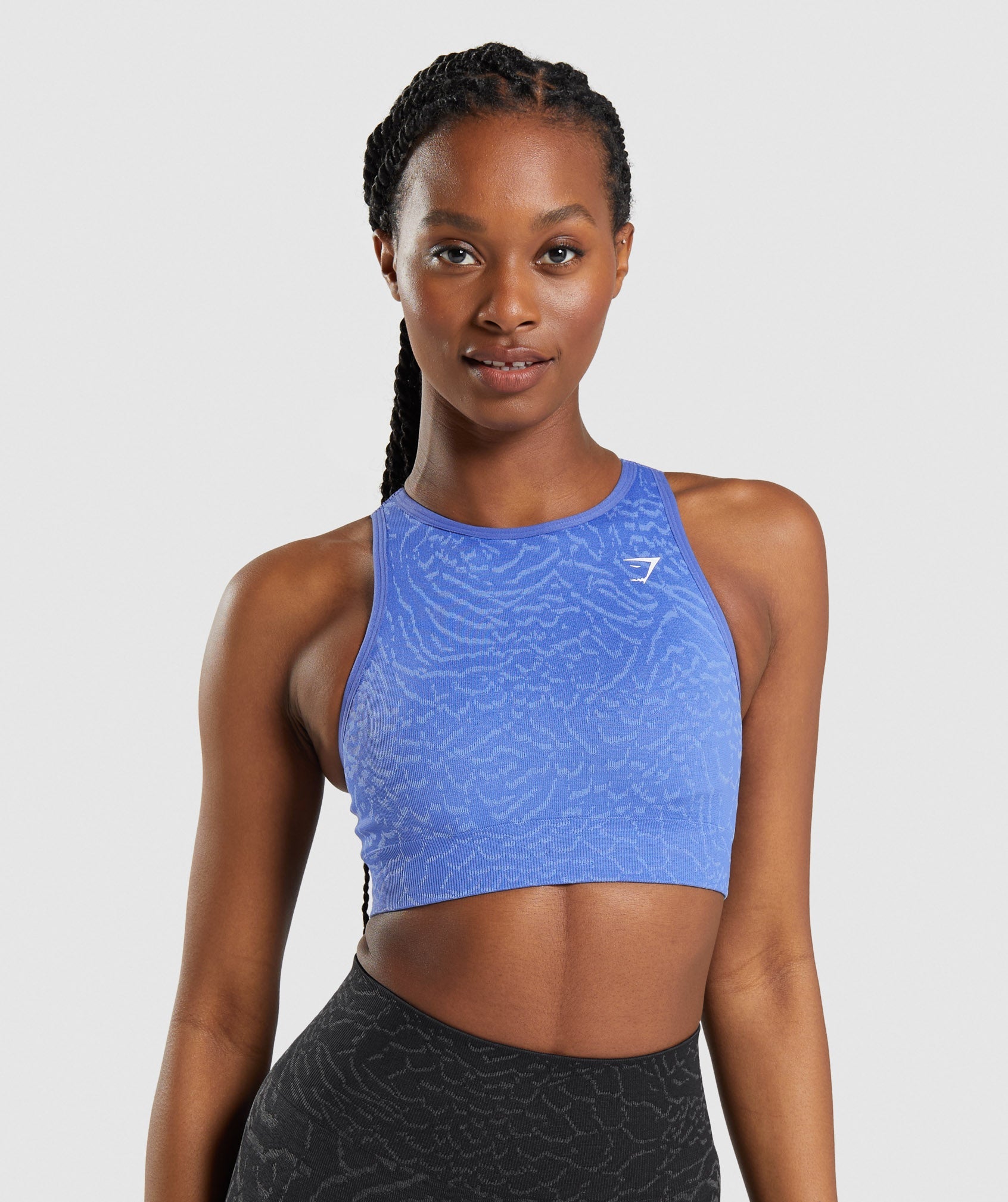 Blue Women\'s Gymshark Adapt Animal Seamless Sports Bra | FKOXZN-125