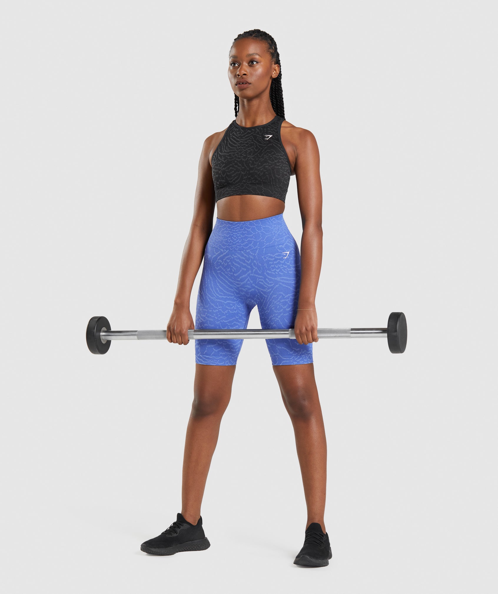 Blue Women's Gymshark Adapt Animal Seamless Cycling Shorts | JGOZMD-035