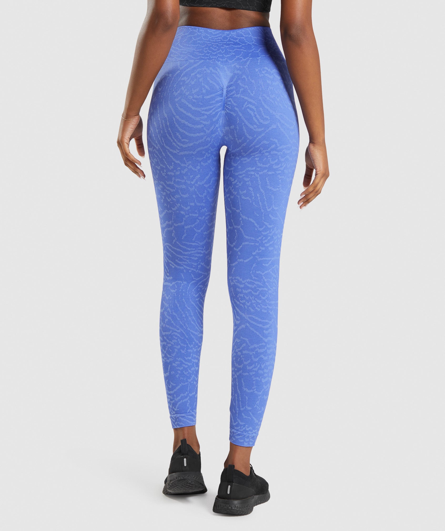 Blue Women's Gymshark Adapt Animal Seamless Leggings | MBFKNC-716