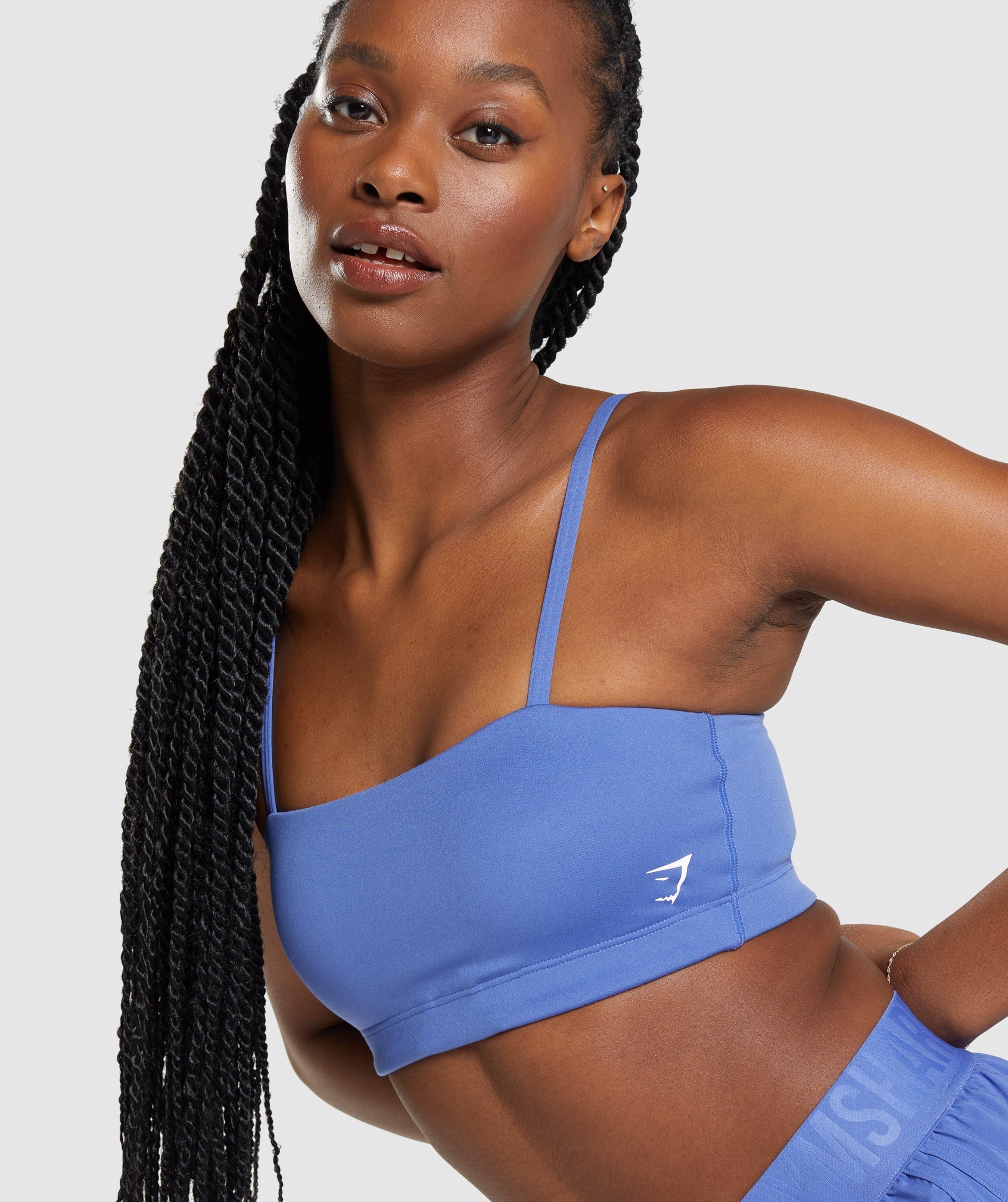 Blue Women's Gymshark Bandeau Sports Bra | DOMUGE-612