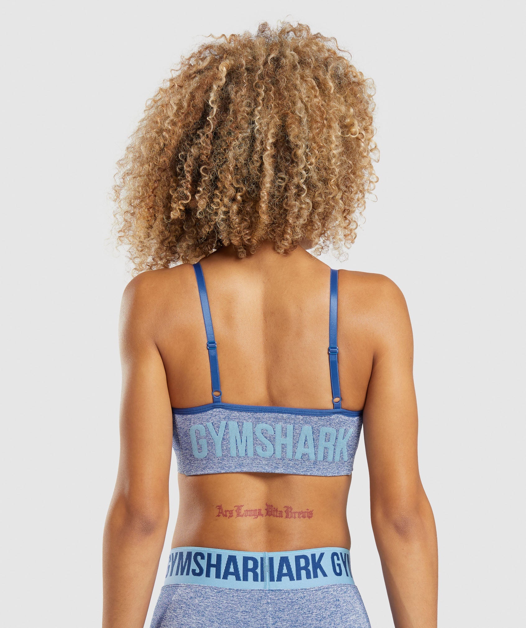 Blue Women's Gymshark Flex Strappy Sports Bra | LYNWKA-374